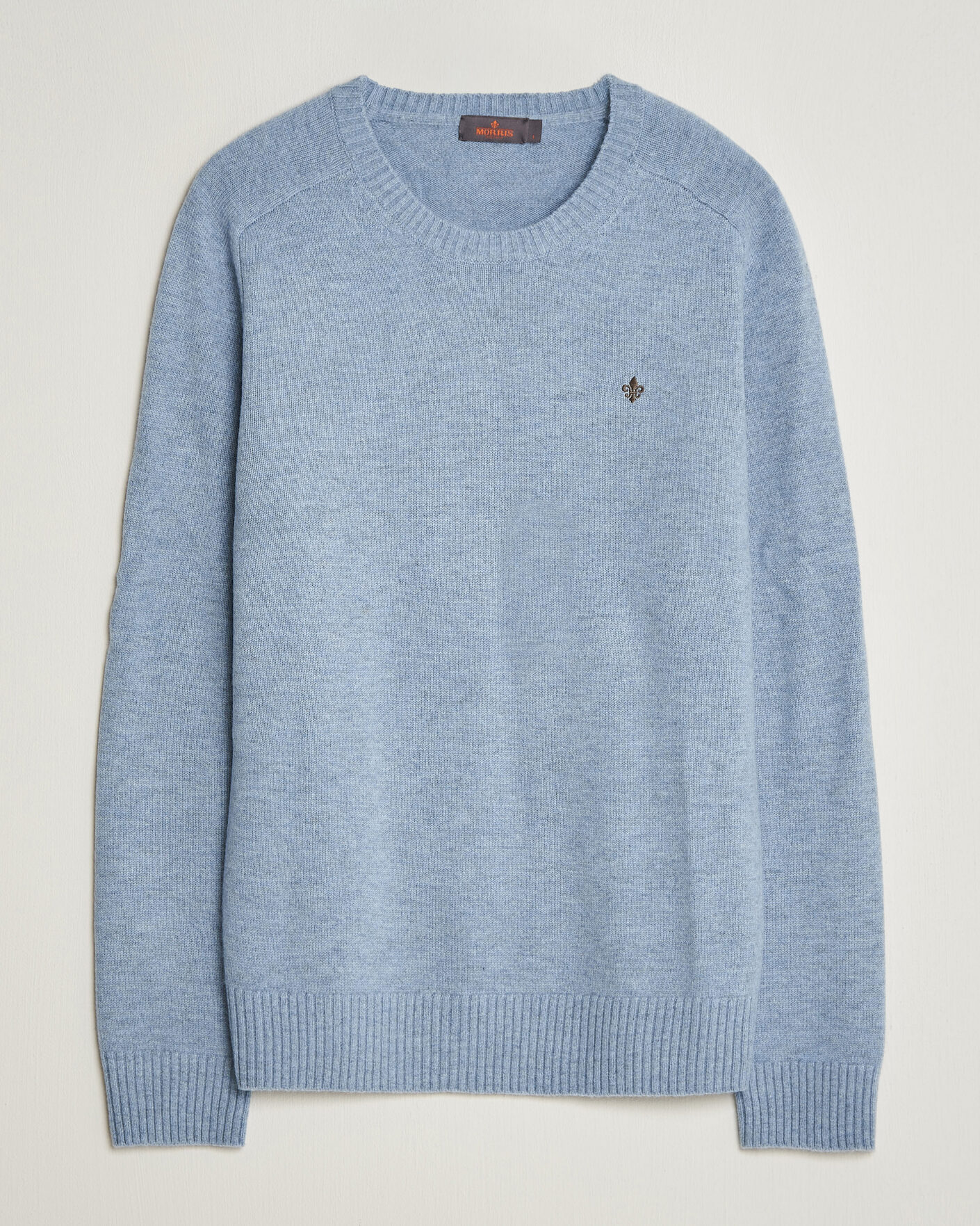 Heren | Truien | Morris | Hertford Lambswool Crew Neck Blue