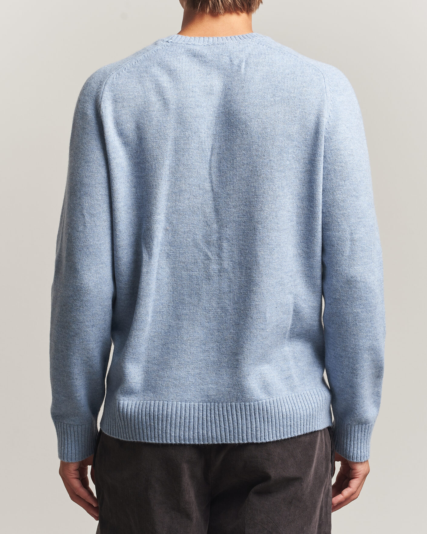 Heren | Truien | Morris | Hertford Lambswool Crew Neck Blue