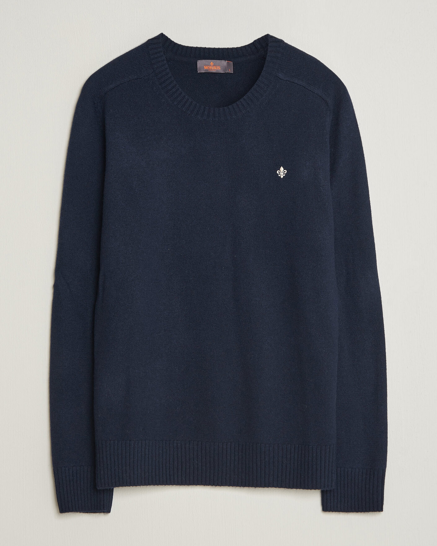 Heren | Truien | Morris | Hertford Lambswool Crew Neck Navy