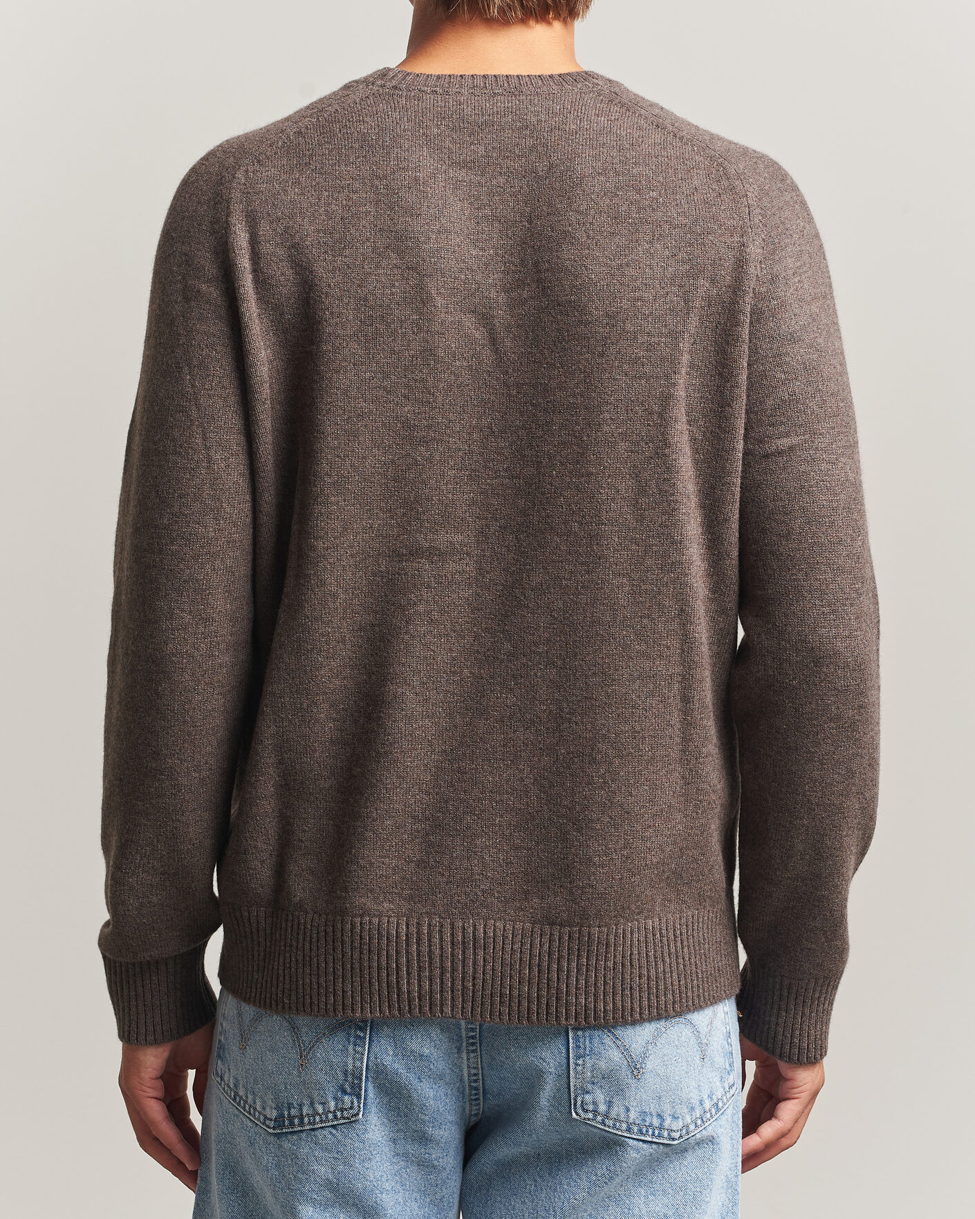Heren | Truien | Morris | Hertford Lambswool Crew Neck Brown