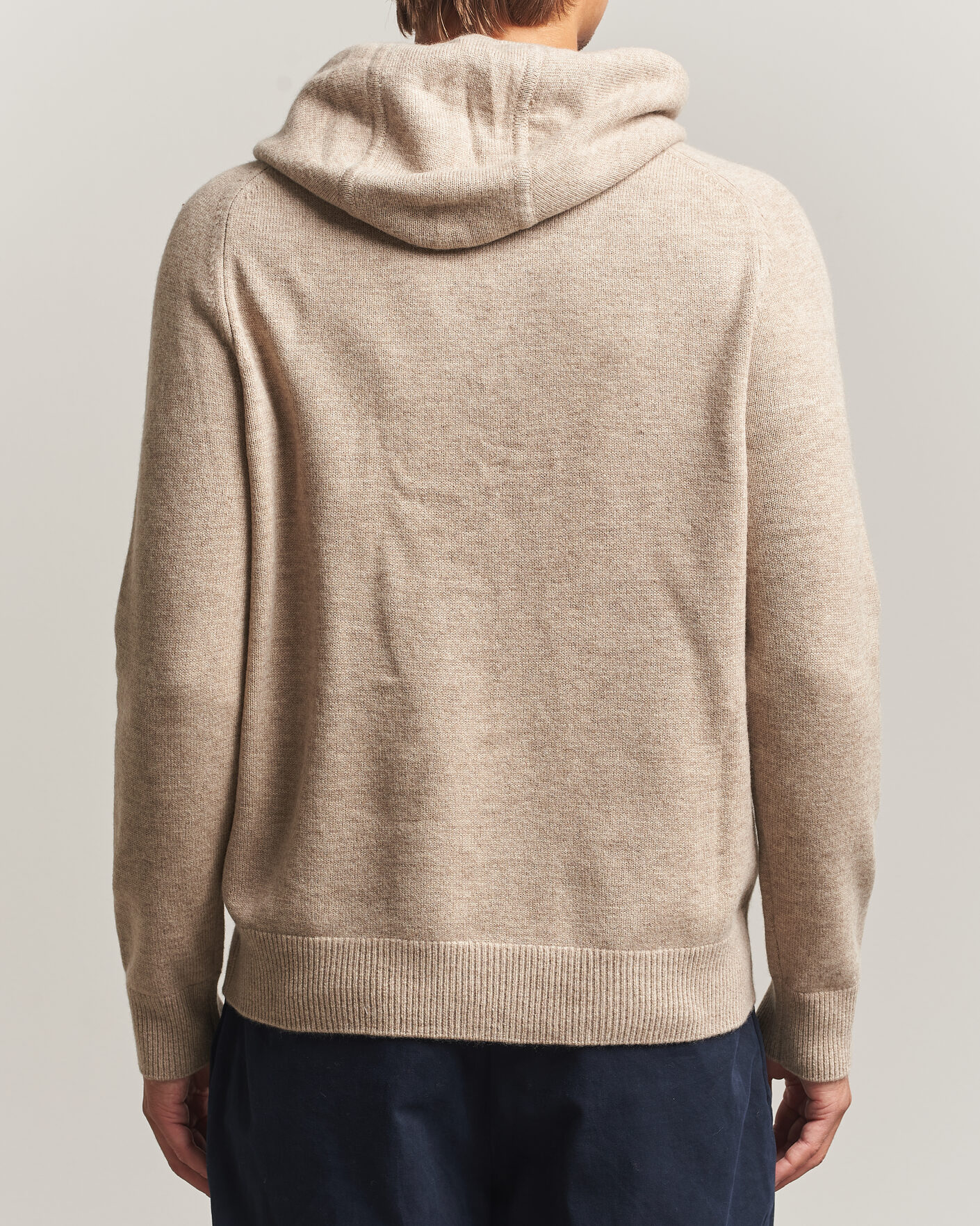 Heren | Truien | Morris | Hertford Lambswool Hoodie Khaki