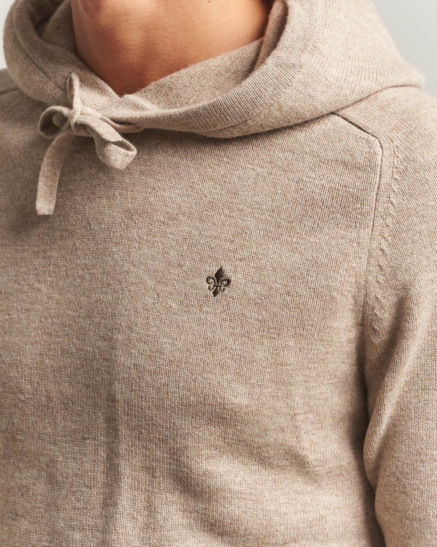 Heren | Truien | Morris | Hertford Lambswool Hoodie Khaki