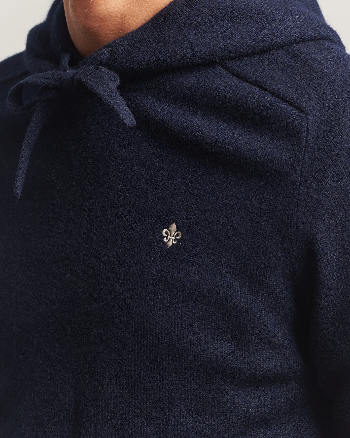 Heren | Truien | Morris | Hertford Lambswool Hoodie Navy