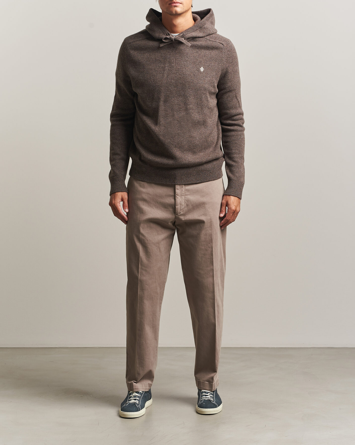 Heren | Truien | Morris | Hertford Lambswool Hoodie Brown