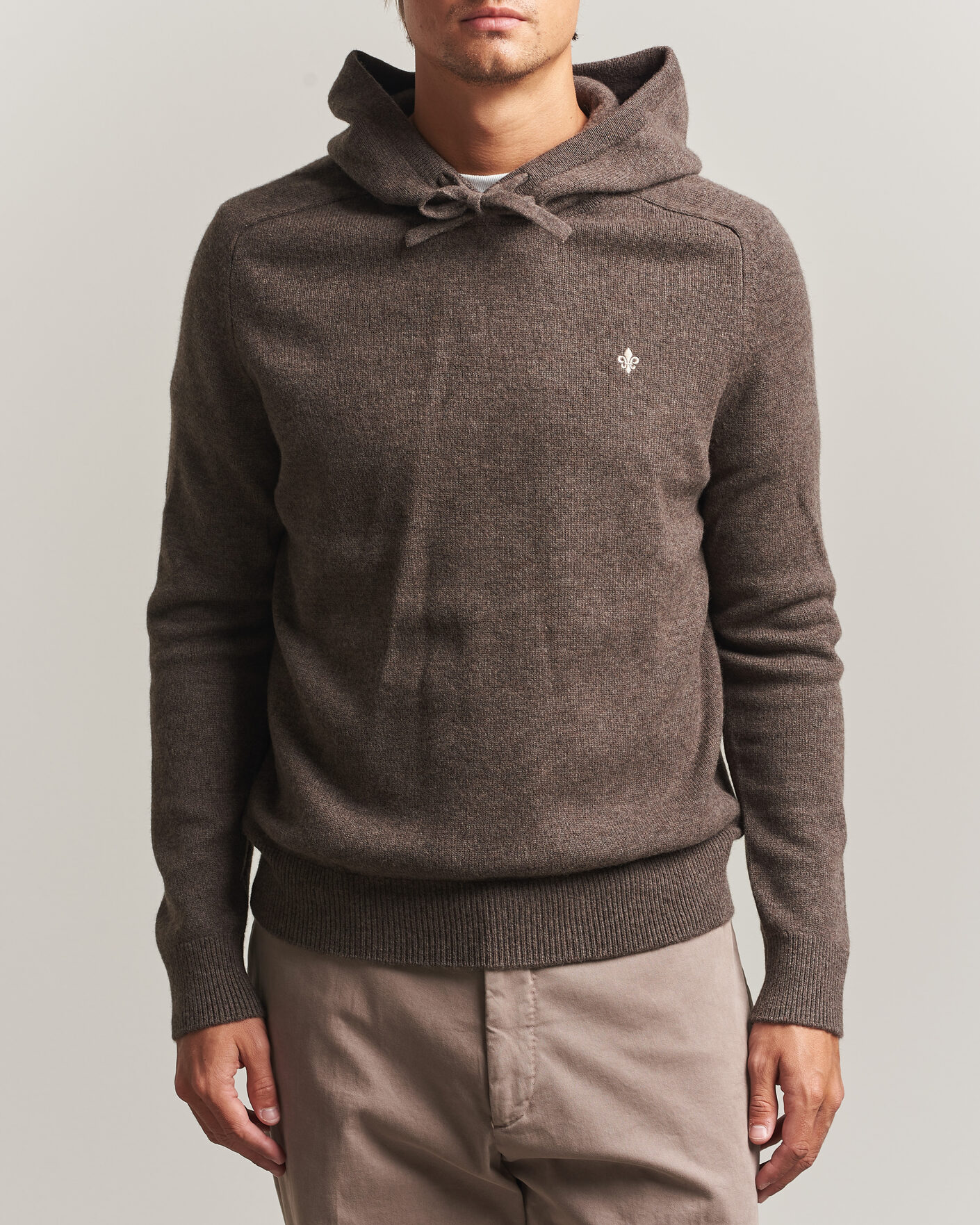 Heren | Truien | Morris | Hertford Lambswool Hoodie Brown