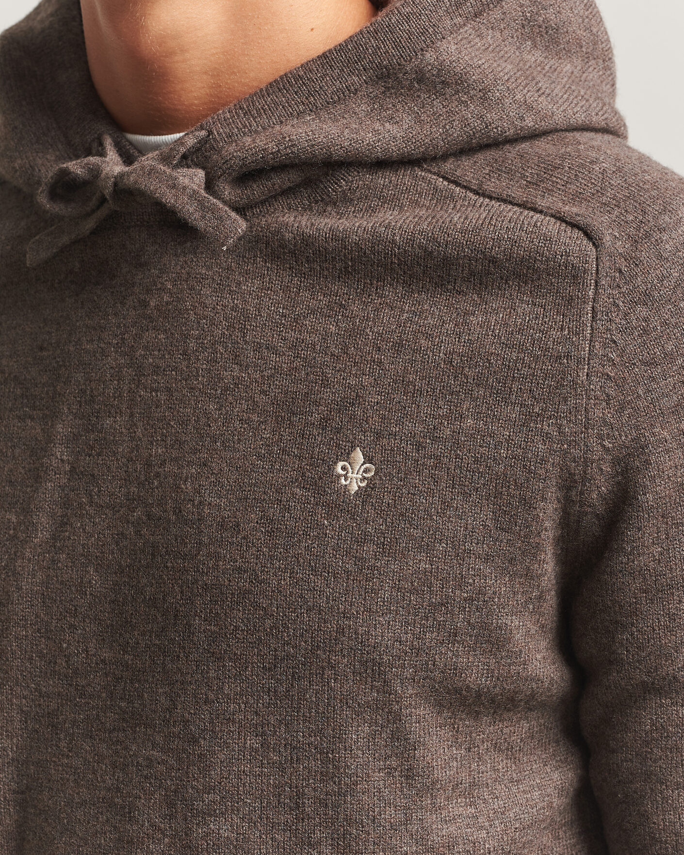 Heren | Truien | Morris | Hertford Lambswool Hoodie Brown