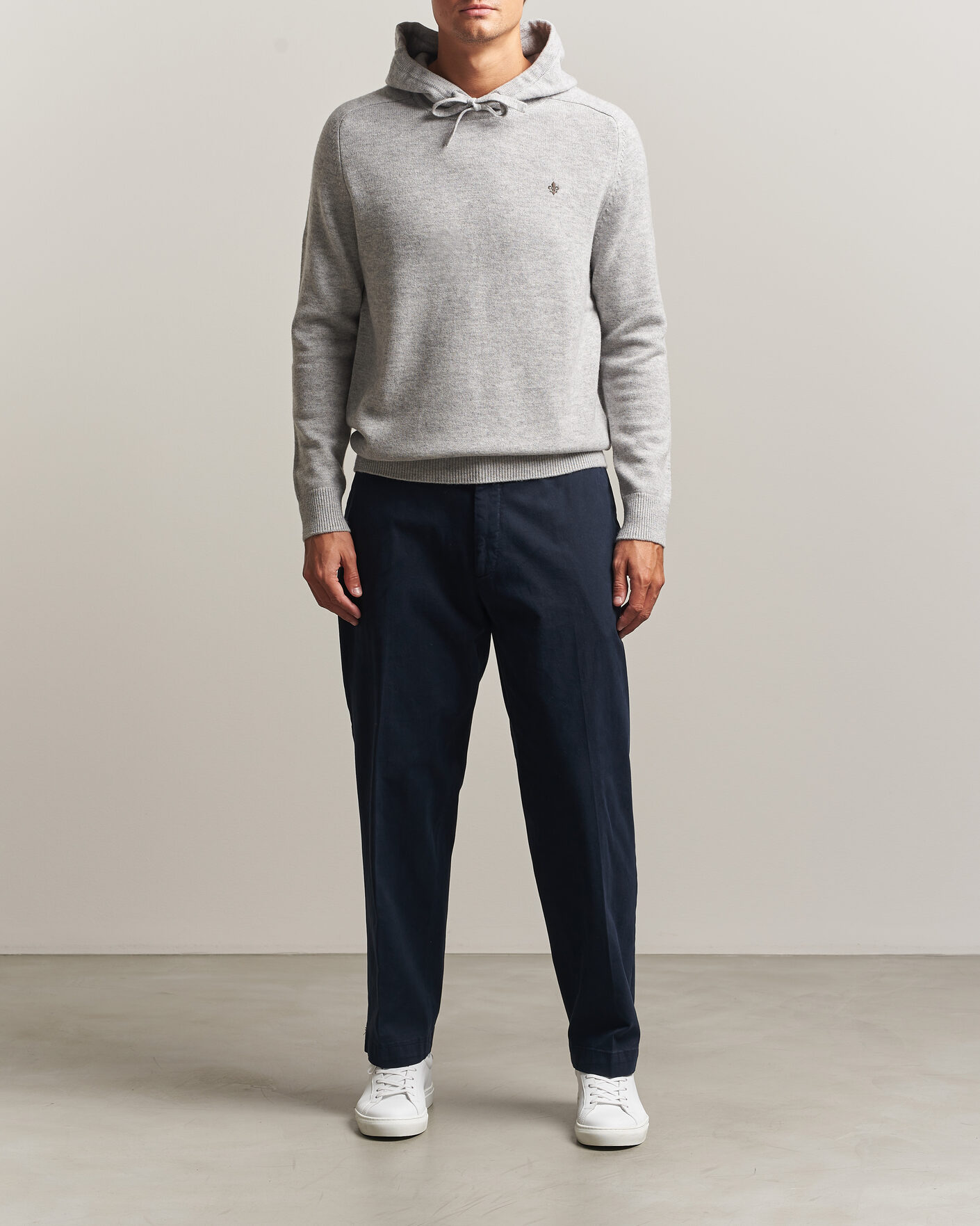 Heren | Truien | Morris | Hertford Lambswool Hoodie Grey