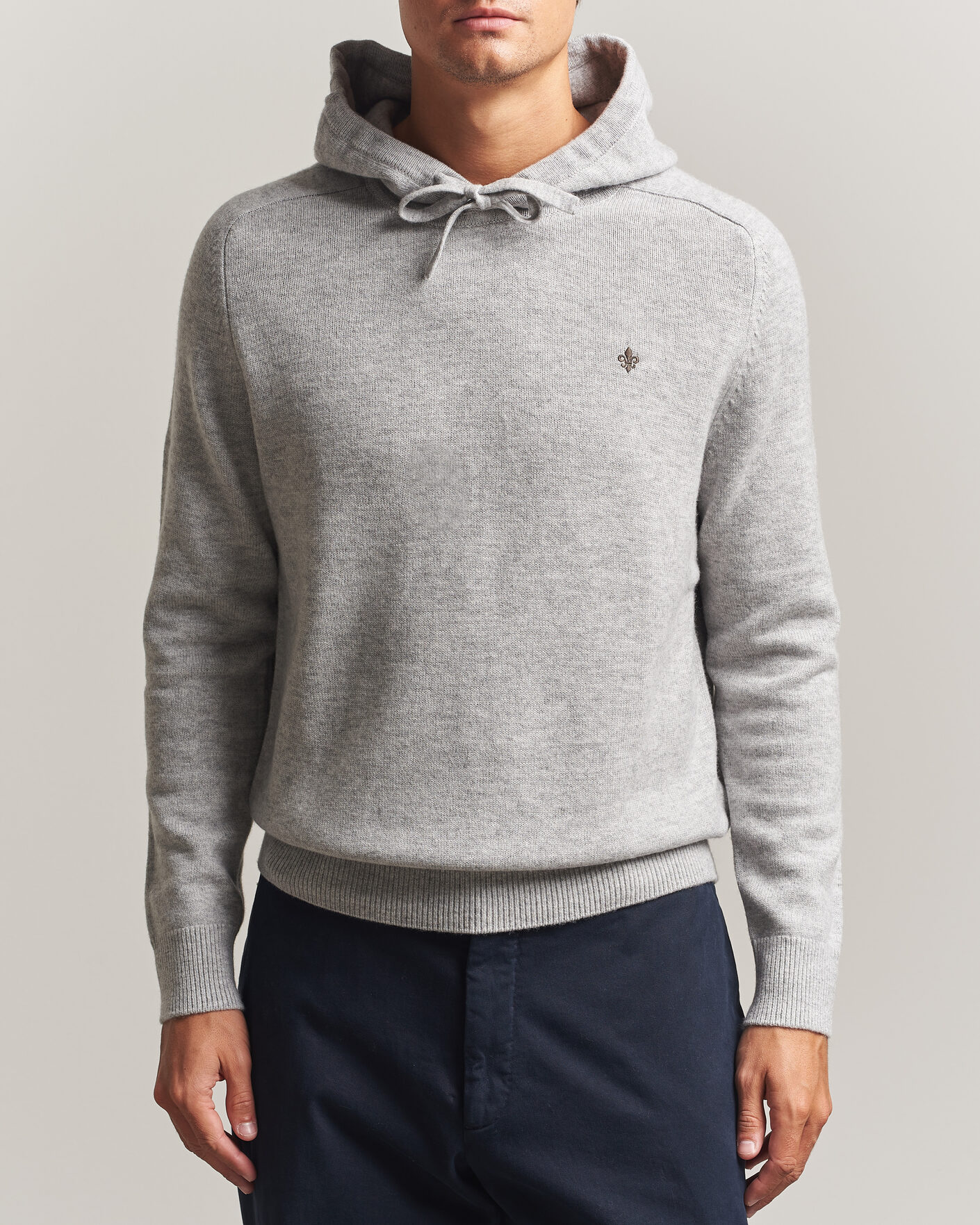 Heren | Truien | Morris | Hertford Lambswool Hoodie Grey
