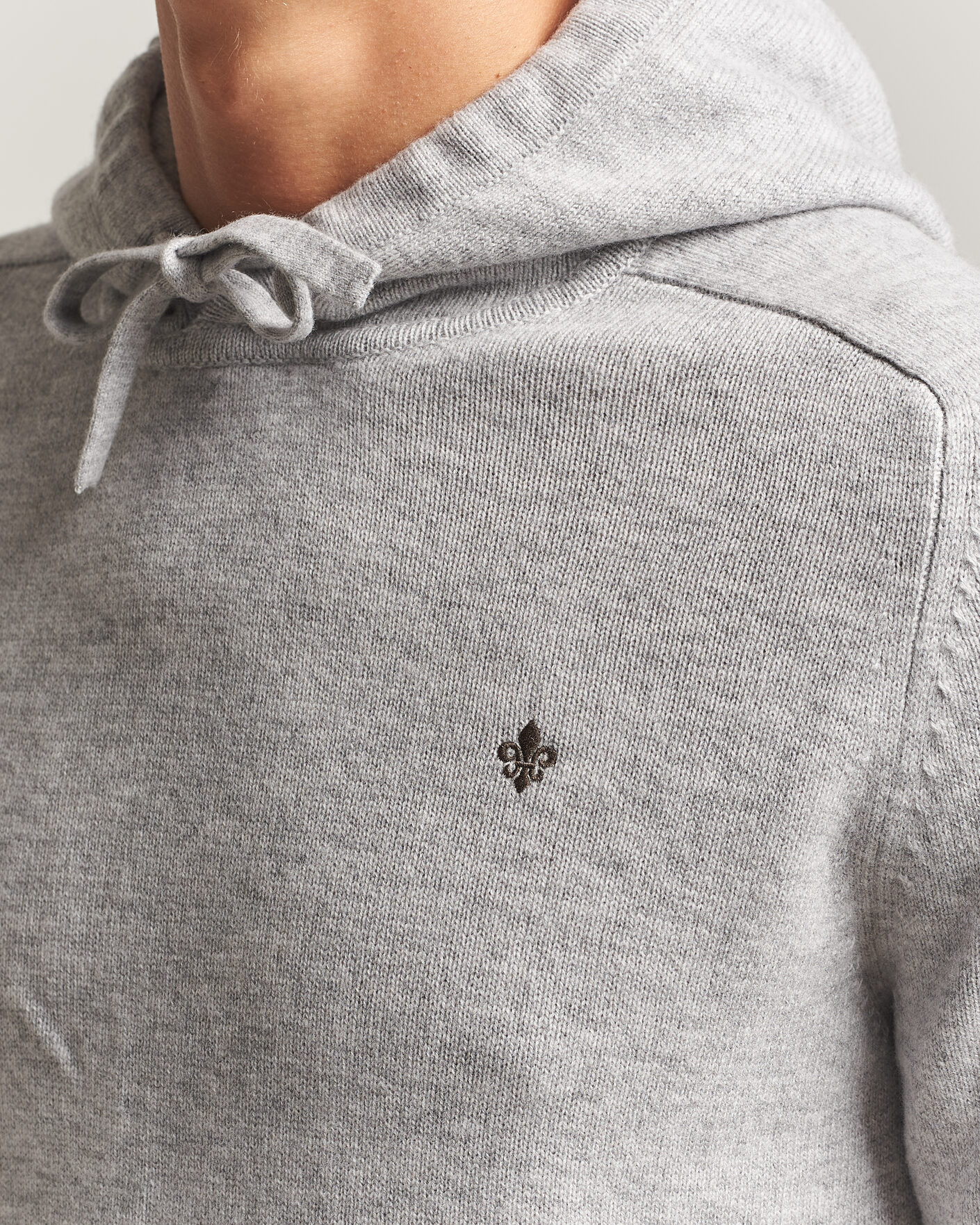 Heren | Truien | Morris | Hertford Lambswool Hoodie Grey