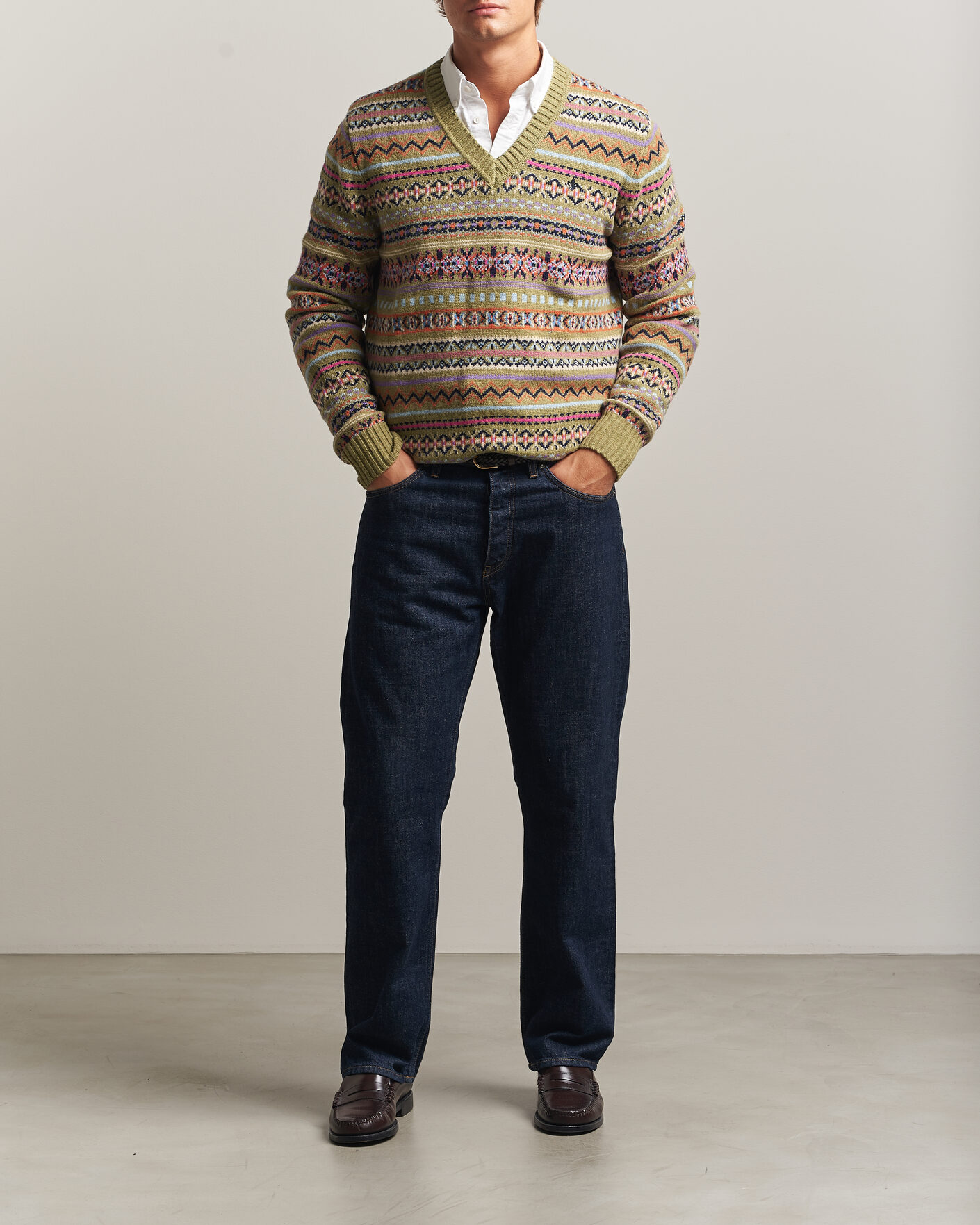 Heren | Truien | Morris | Tavish V-Neck Olive