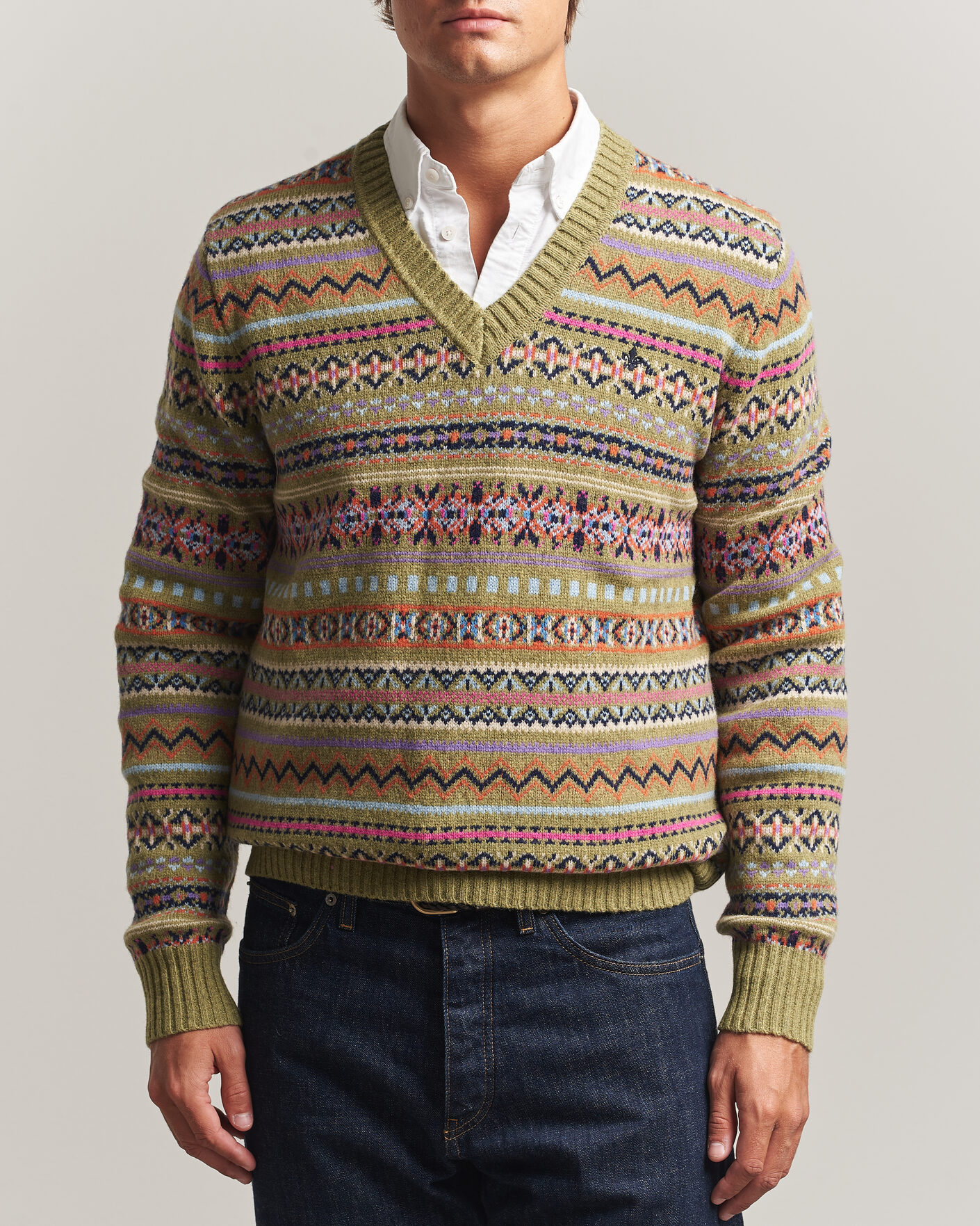 Heren | Truien | Morris | Tavish V-Neck Olive
