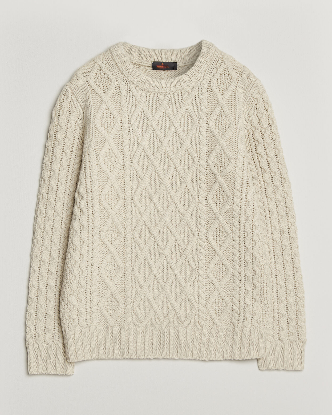 Heren | Truien | Morris | Ramsey Cable Sweater Off White