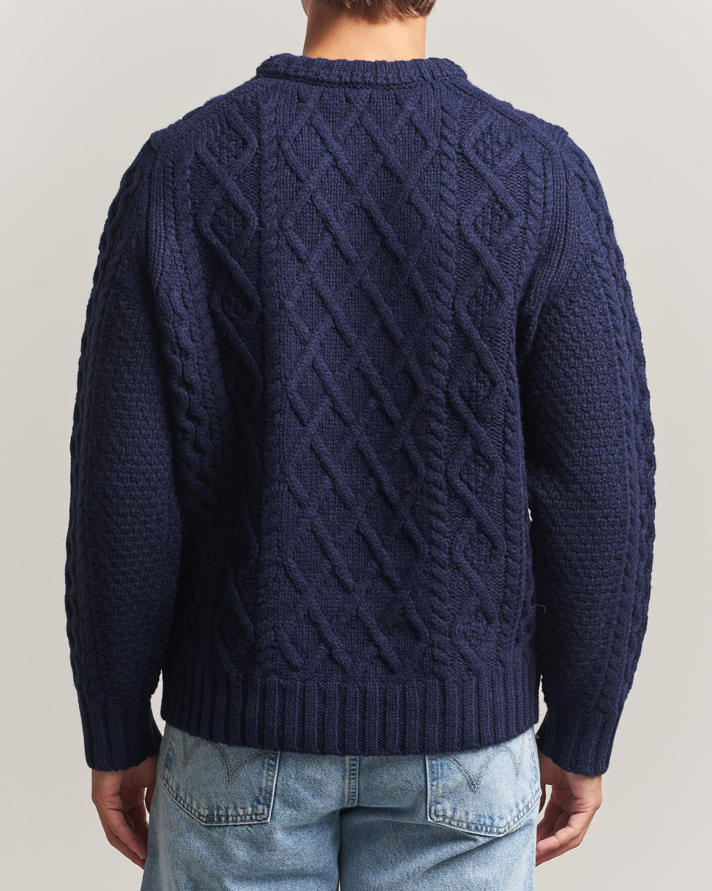 Heren | Truien | Morris | Ramsey Cable Sweater Navy