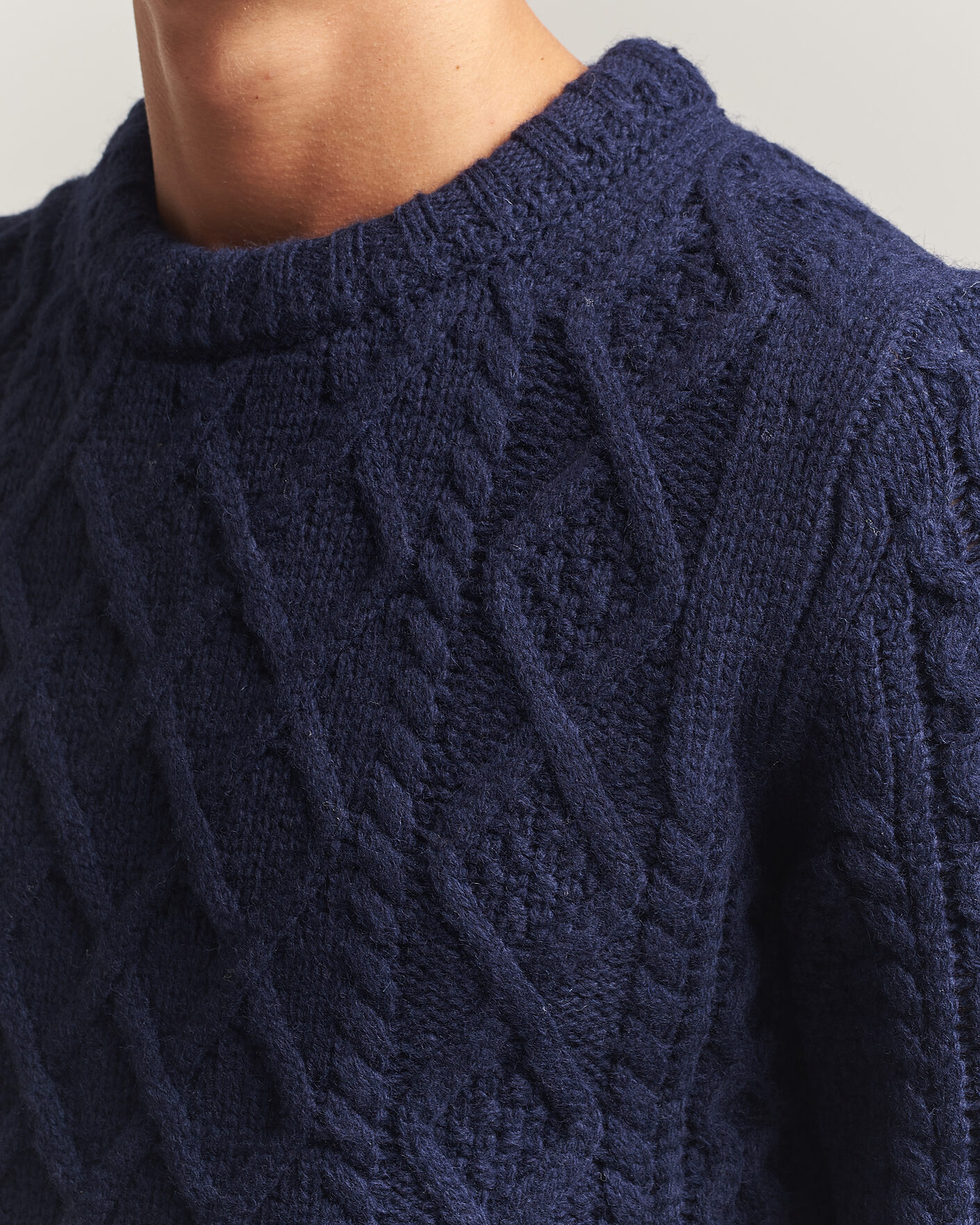 Heren | Truien | Morris | Ramsey Cable Sweater Navy