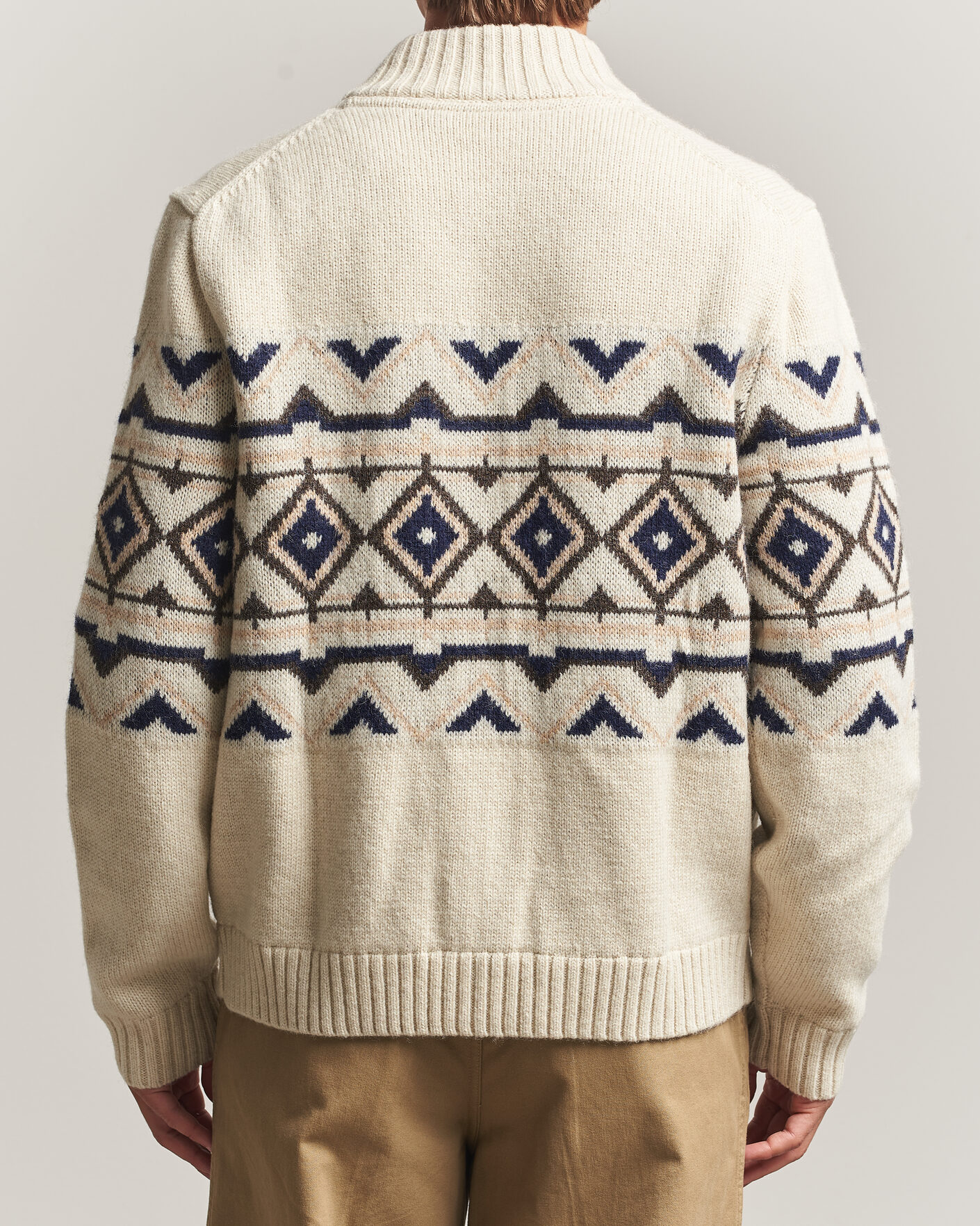Heren | Truien | Morris | Hadley Zip Cardigan Off White