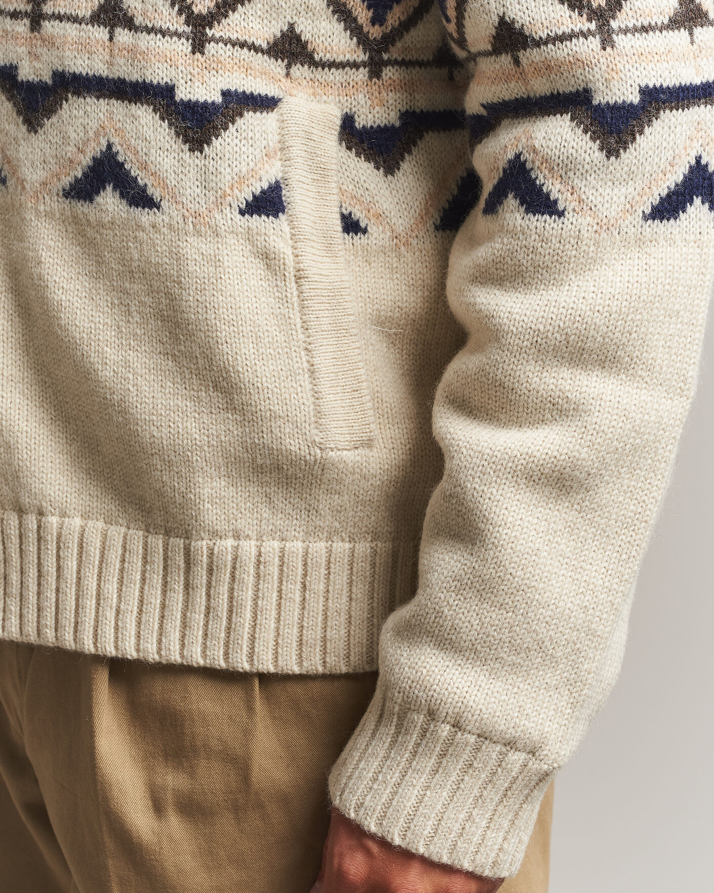 Heren | Truien | Morris | Hadley Zip Cardigan Off White
