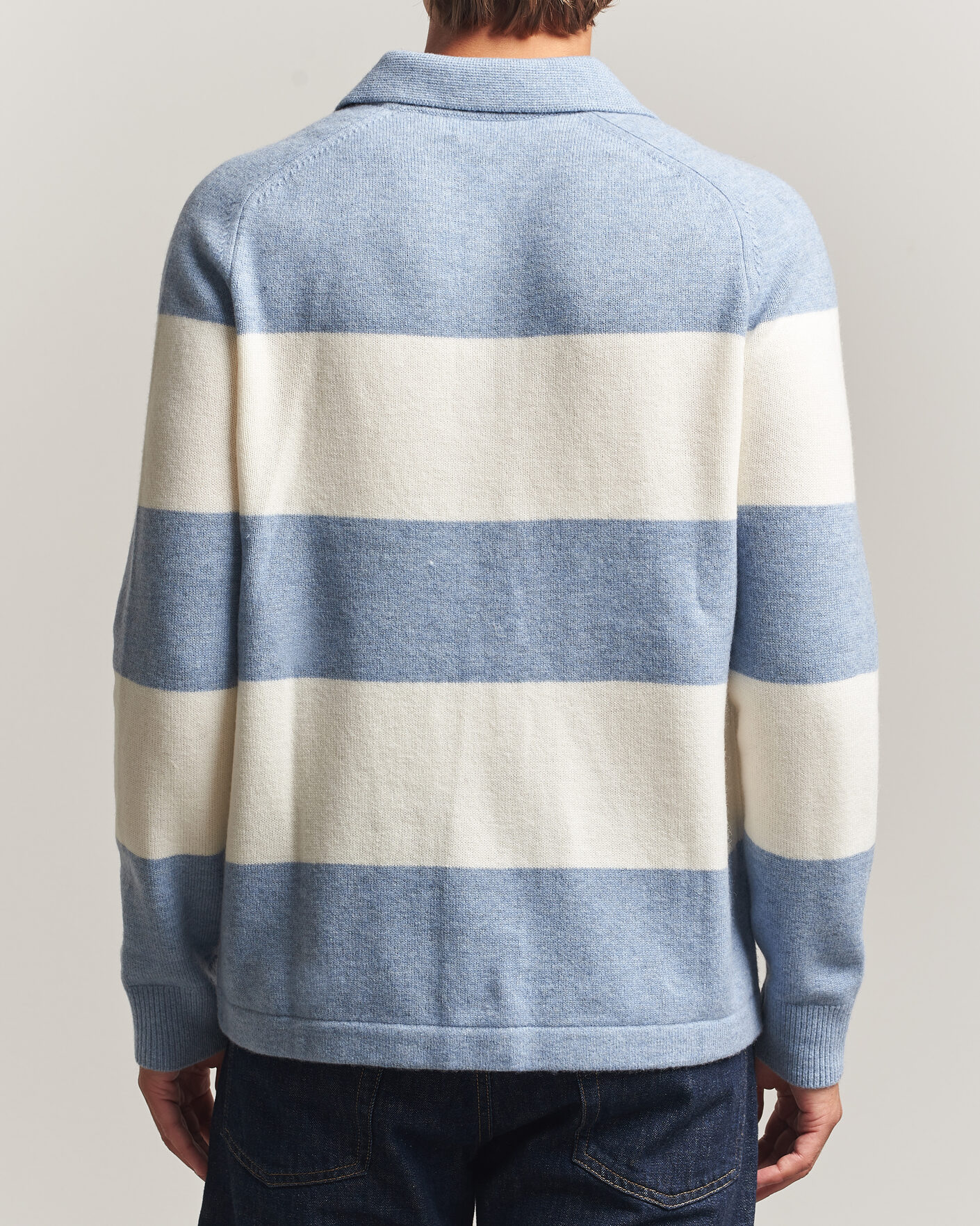 Heren | Truien | Morris | Hertford Knitted Polo Blue