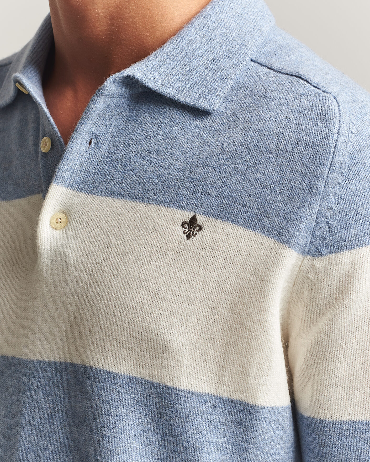 Heren | Truien | Morris | Hertford Knitted Polo Blue