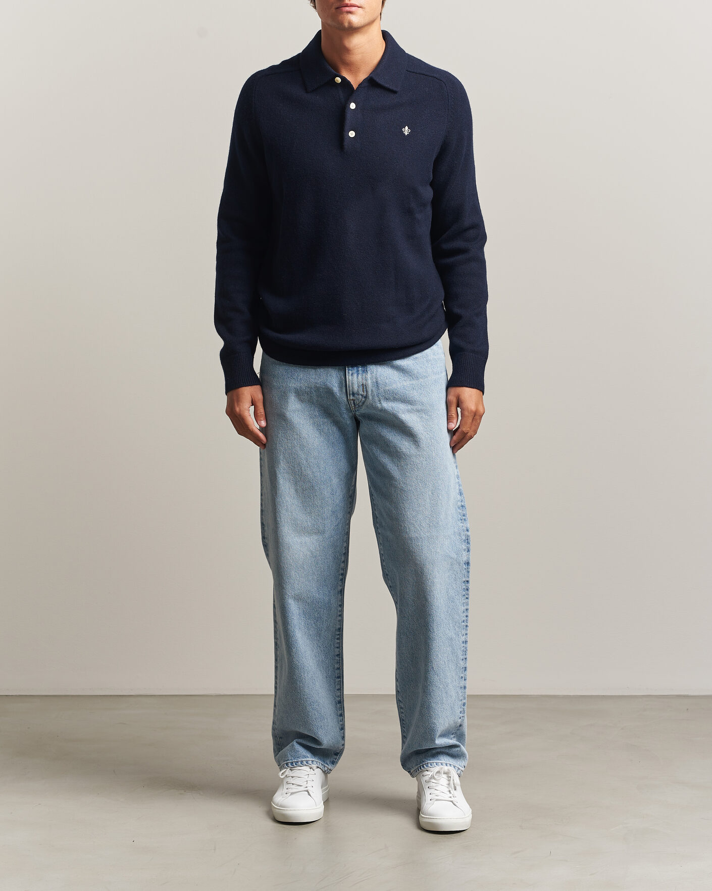 Heren | Truien | Morris | Hetford Knitted Polo Navy