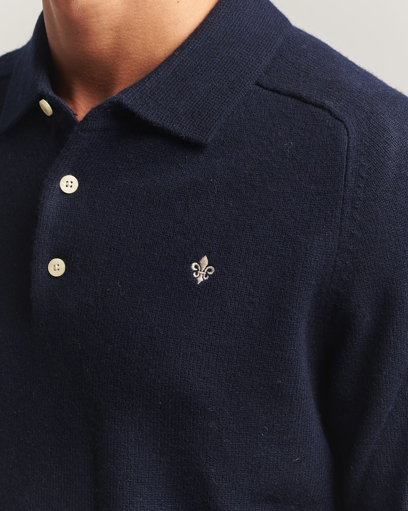 Heren | Truien | Morris | Hetford Knitted Polo Navy