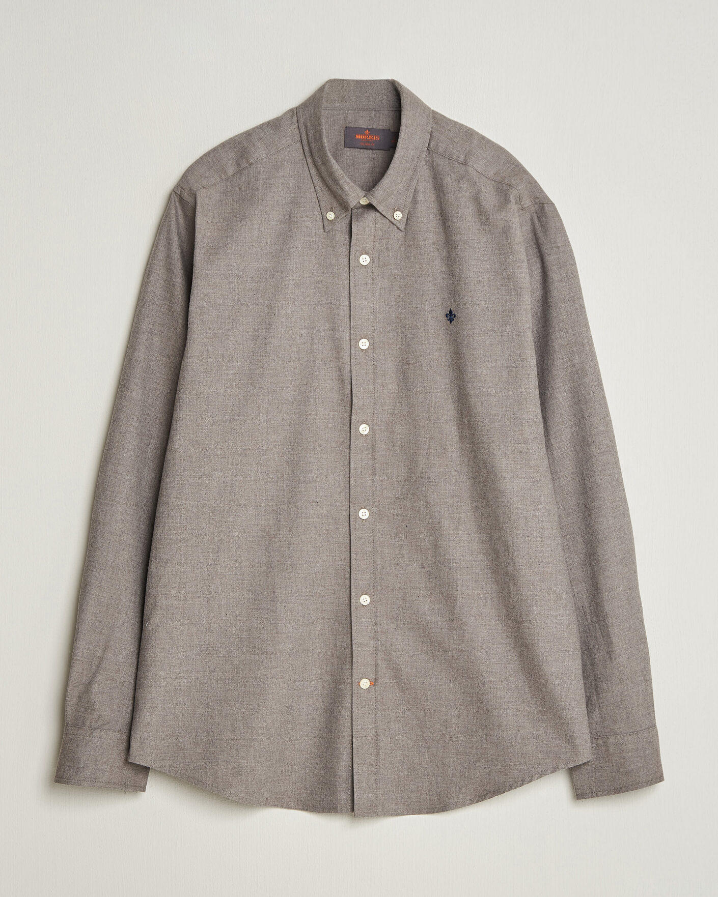 Heren | Overhemden | Morris | Watts Flannel Shirt Grey