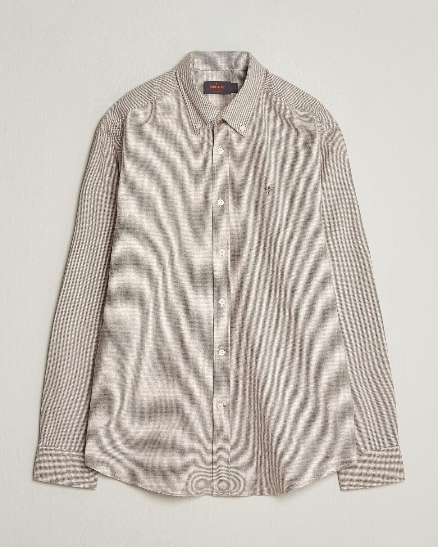 Heren | Overhemden | Morris | Flannel Check Shirt Khaki