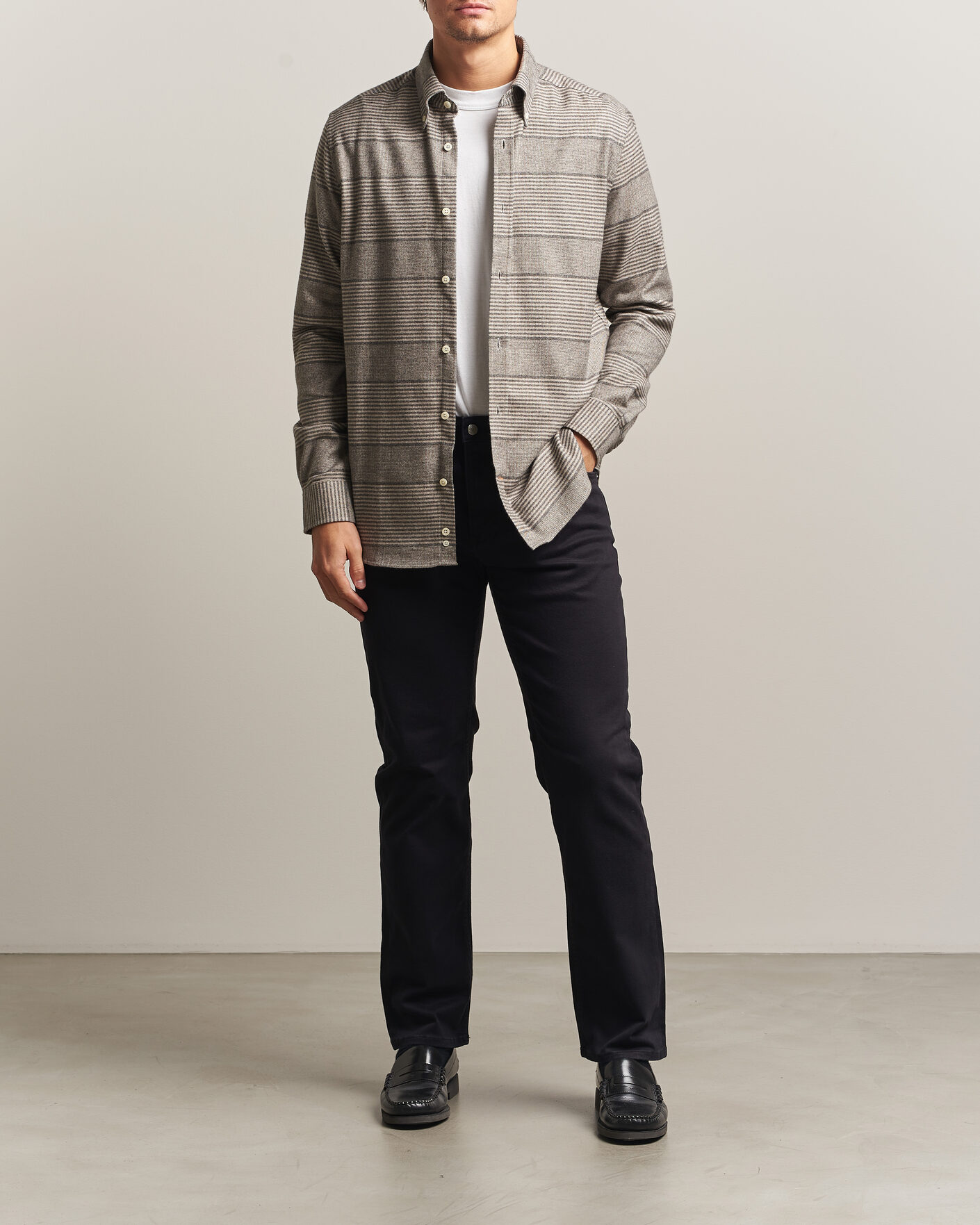 Heren | Overhemden | Morris | Soft Lama Check Shirt Camel