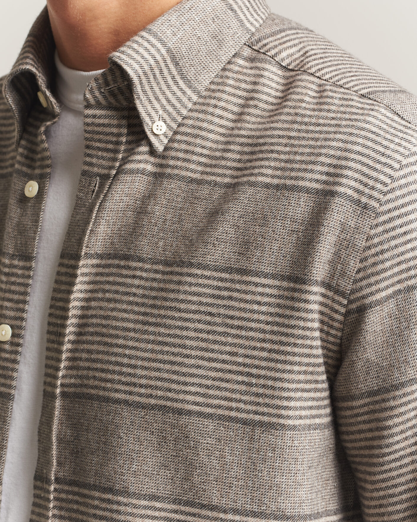 Heren | Overhemden | Morris | Soft Lama Check Shirt Camel