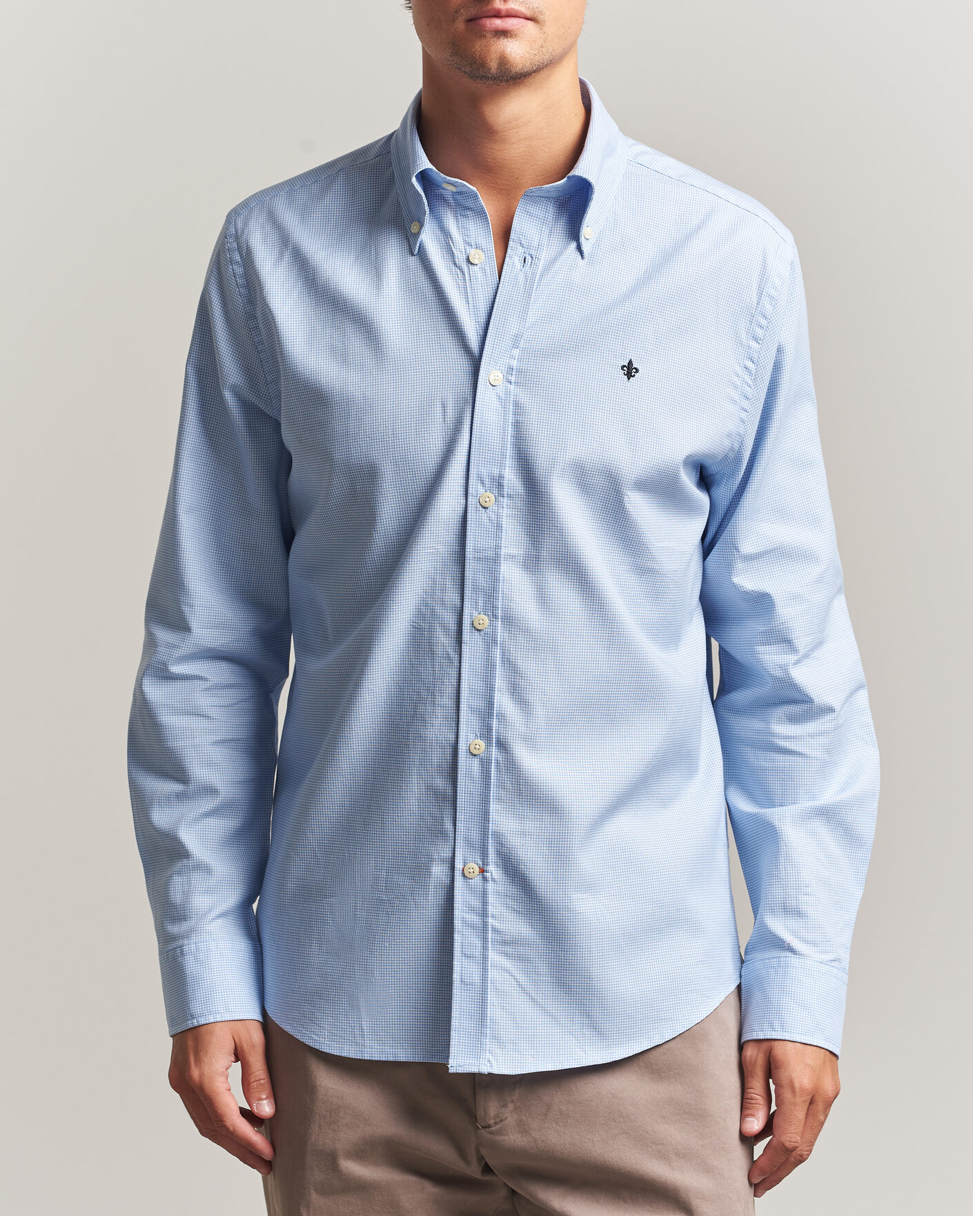 Heren | Overhemden | Morris | Fine Oxford Shirt Light Blue