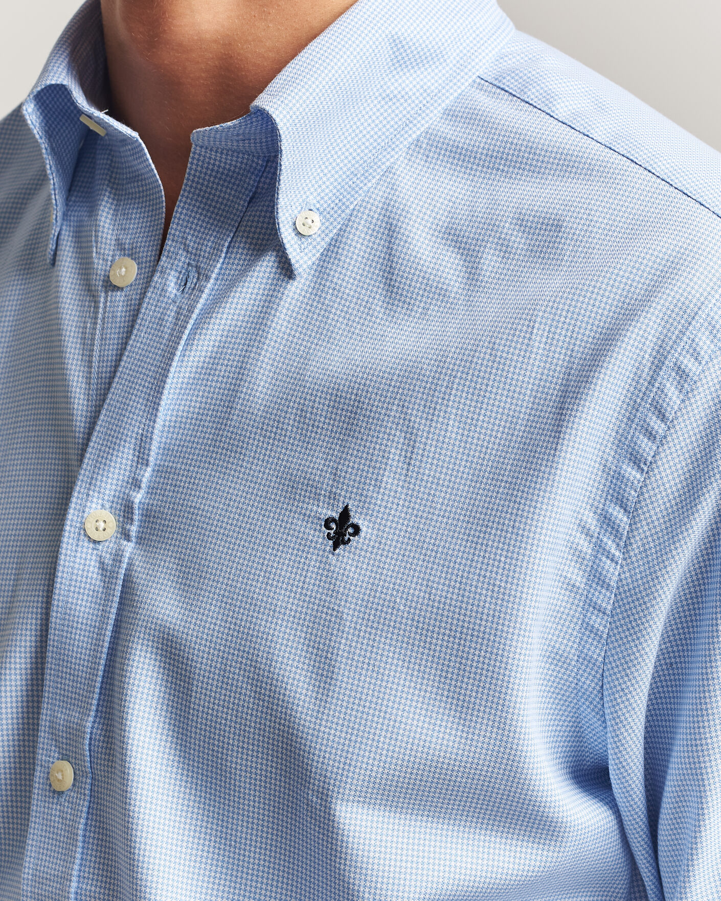 Heren | Overhemden | Morris | Fine Oxford Shirt Light Blue