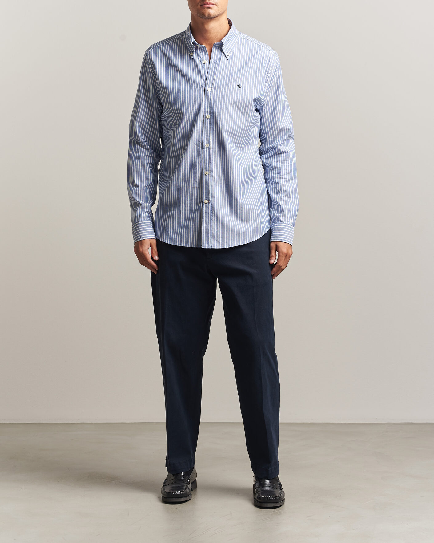 Heren | Overhemden | Morris | Fine Oxford Shirt Blue