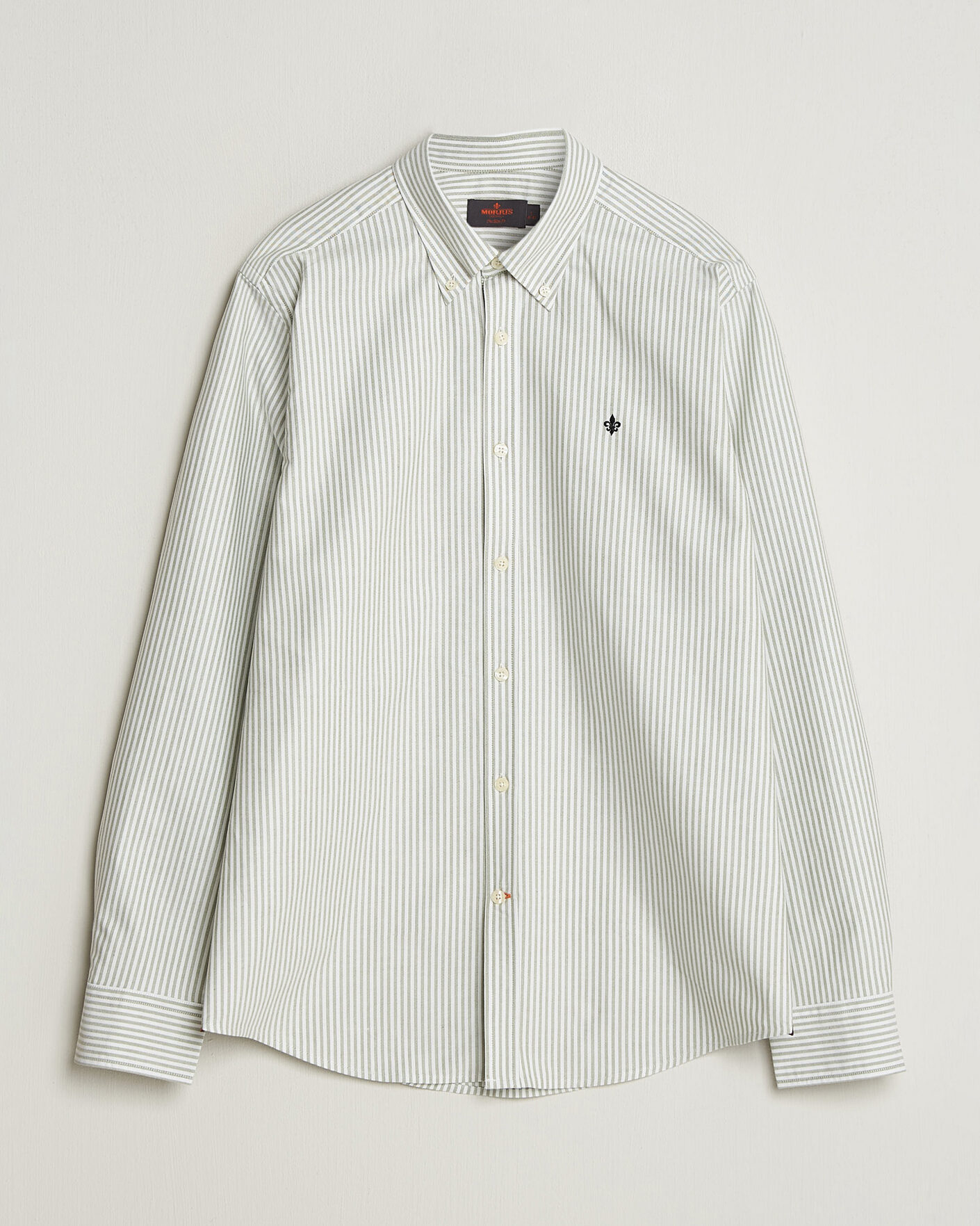 Heren | Overhemden | Morris | Douglas Oxford Stripe Shirt Olive