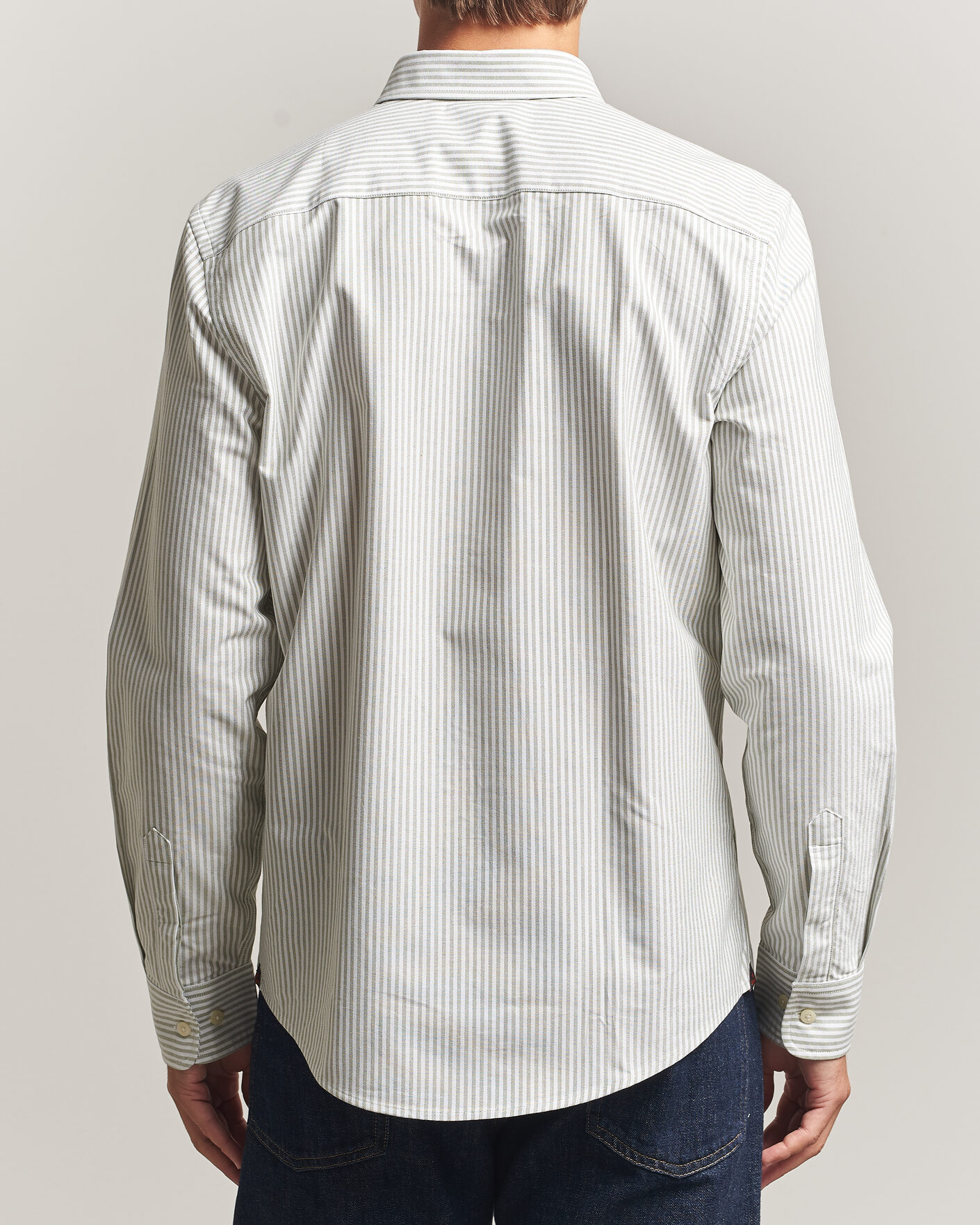 Heren | Overhemden | Morris | Douglas Oxford Stripe Shirt Olive