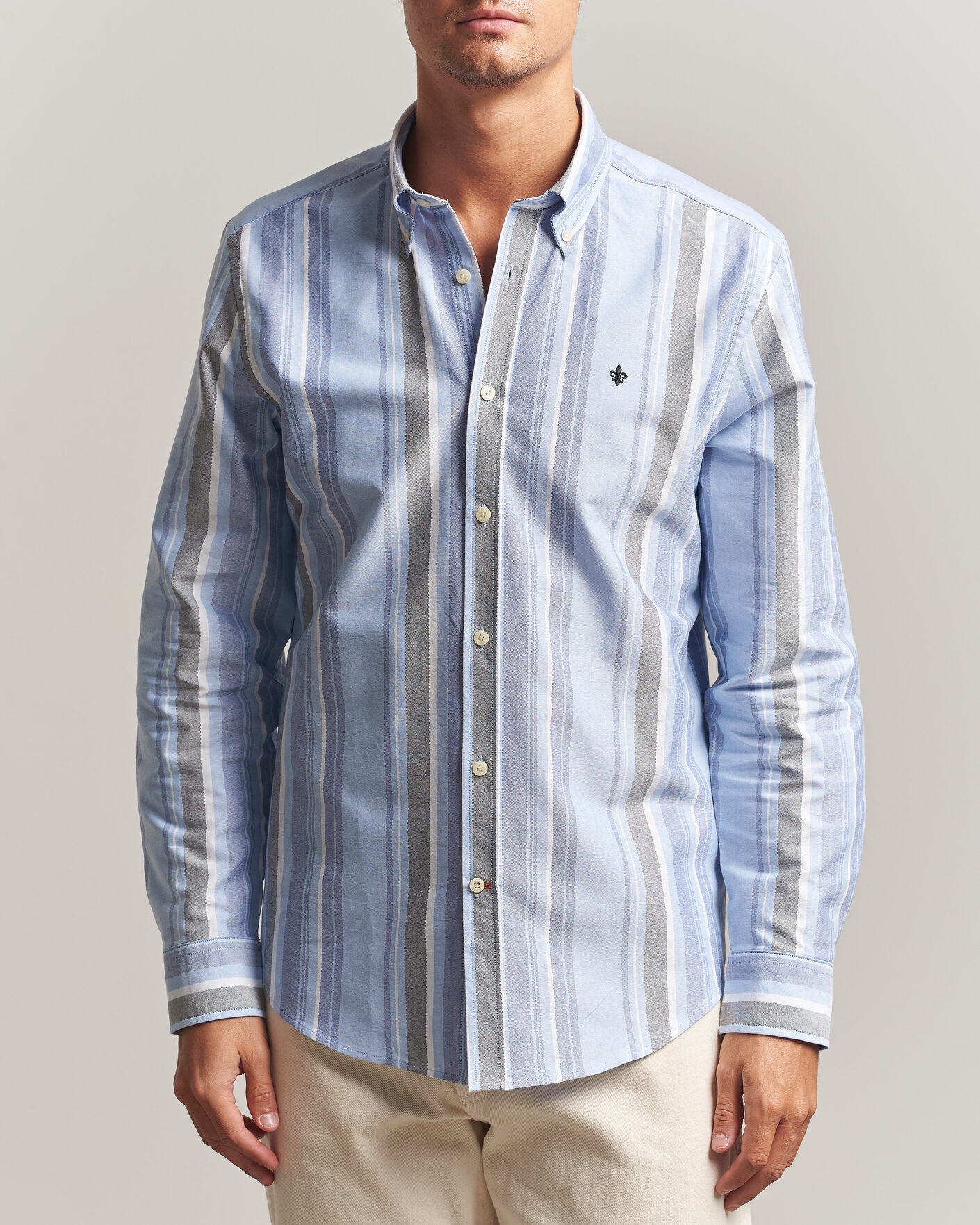 Heren | Overhemden | Morris | Happy Oxford Shirt Blue