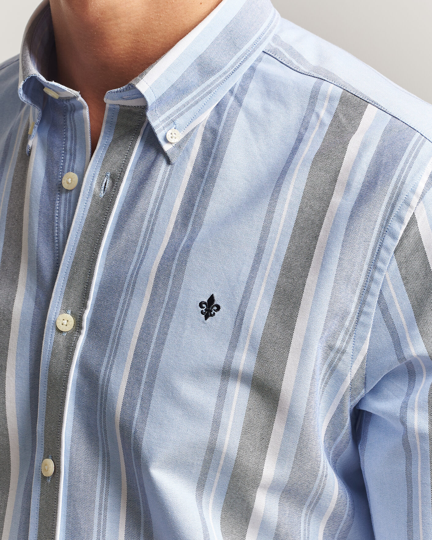 Heren | Overhemden | Morris | Happy Oxford Shirt Blue
