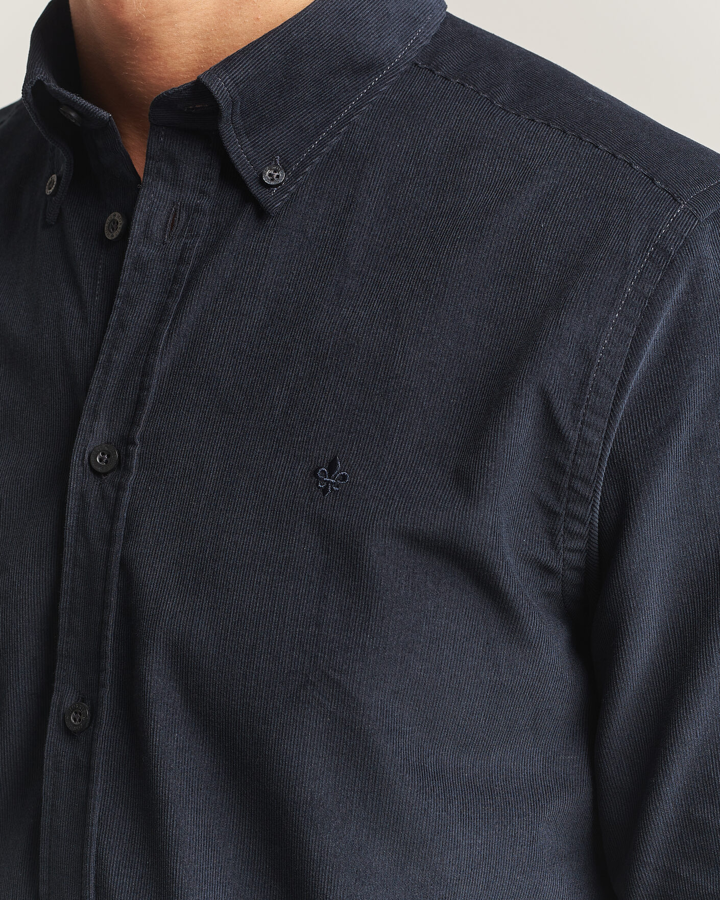 Heren | Overhemden | Morris | Douglas Cord Shirt Blue