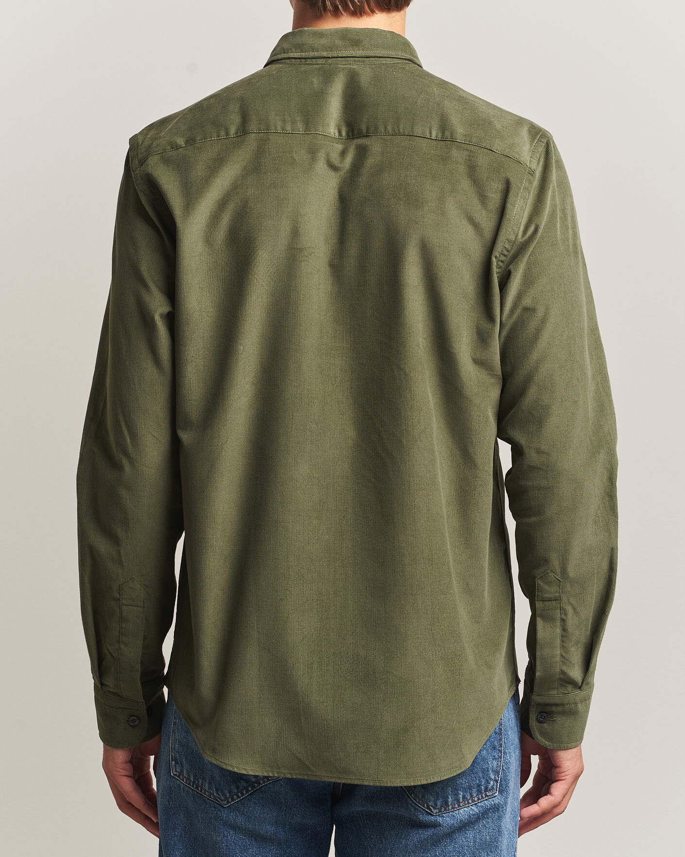 Heren | Overhemden | Morris | Douglas Cord Shirt Olive