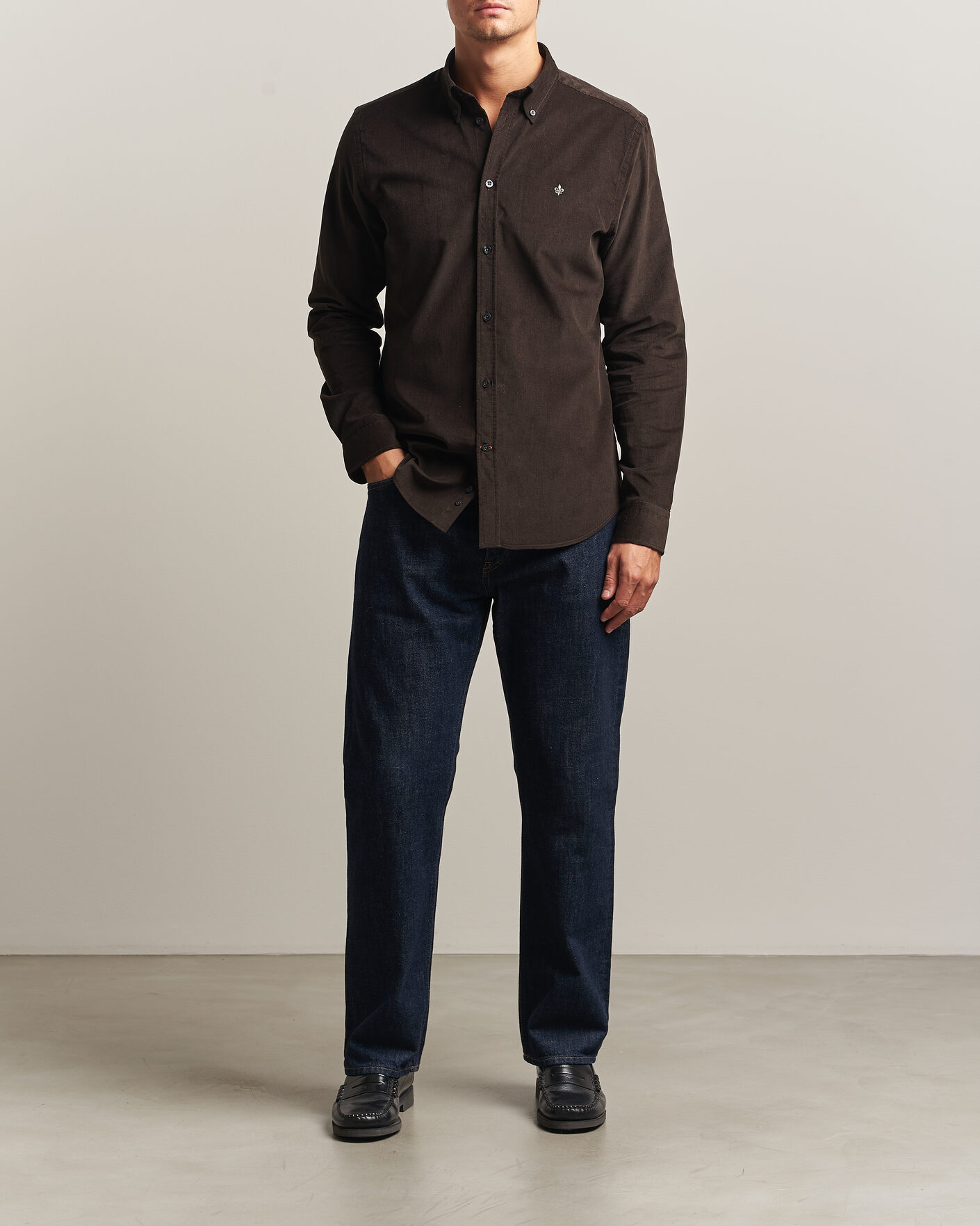 Heren | Overhemden | Morris | Douglas Cord Shirt Brown