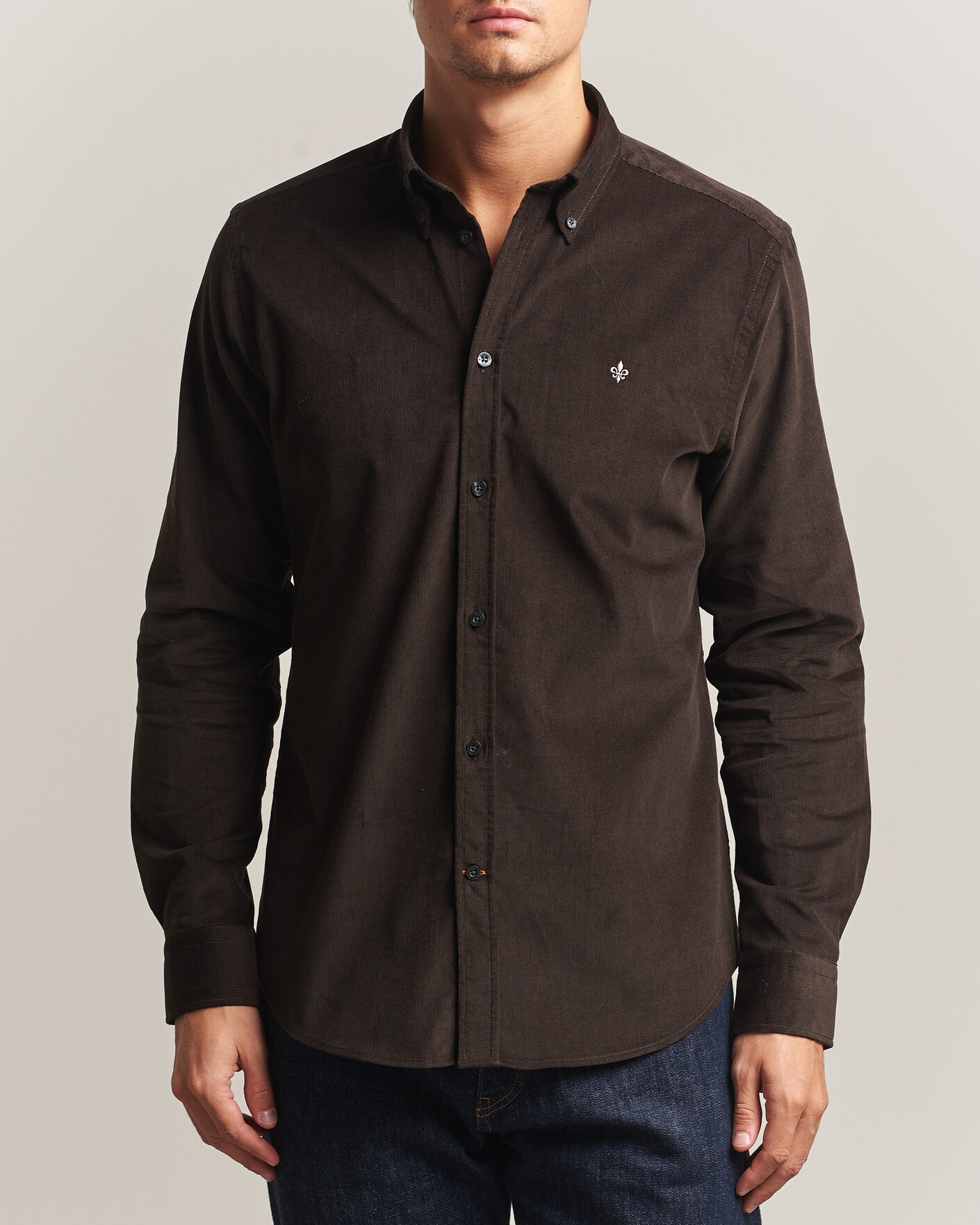 Heren | Overhemden | Morris | Douglas Cord Shirt Brown