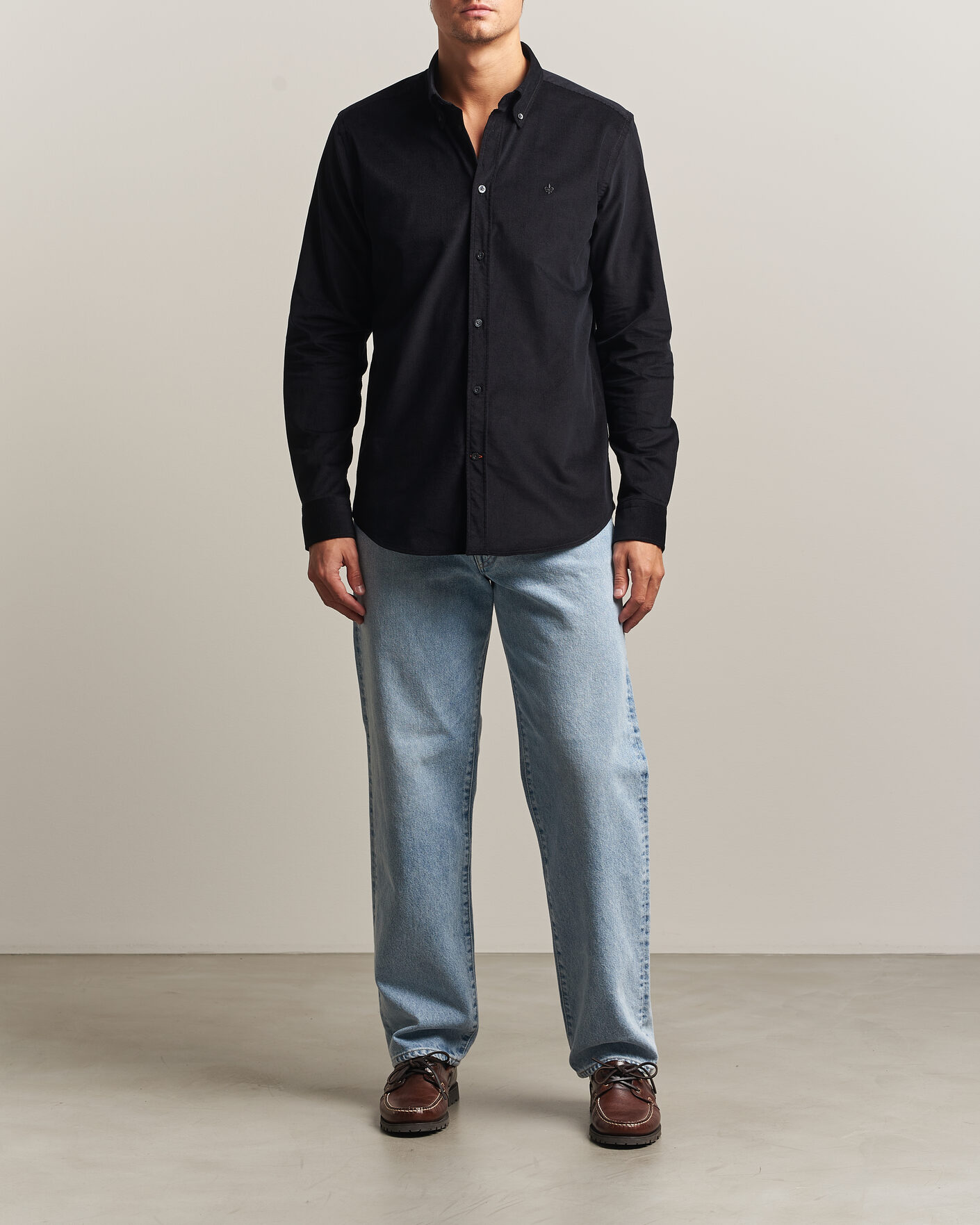 Heren | Overhemden | Morris | Douglas Cord Shirt Grey