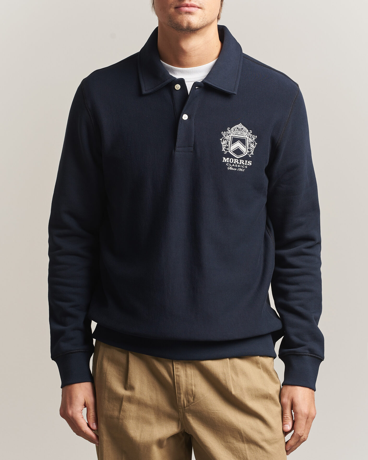 Heren | Truien | Morris | Winston Polo Sweatshirt Old Blue