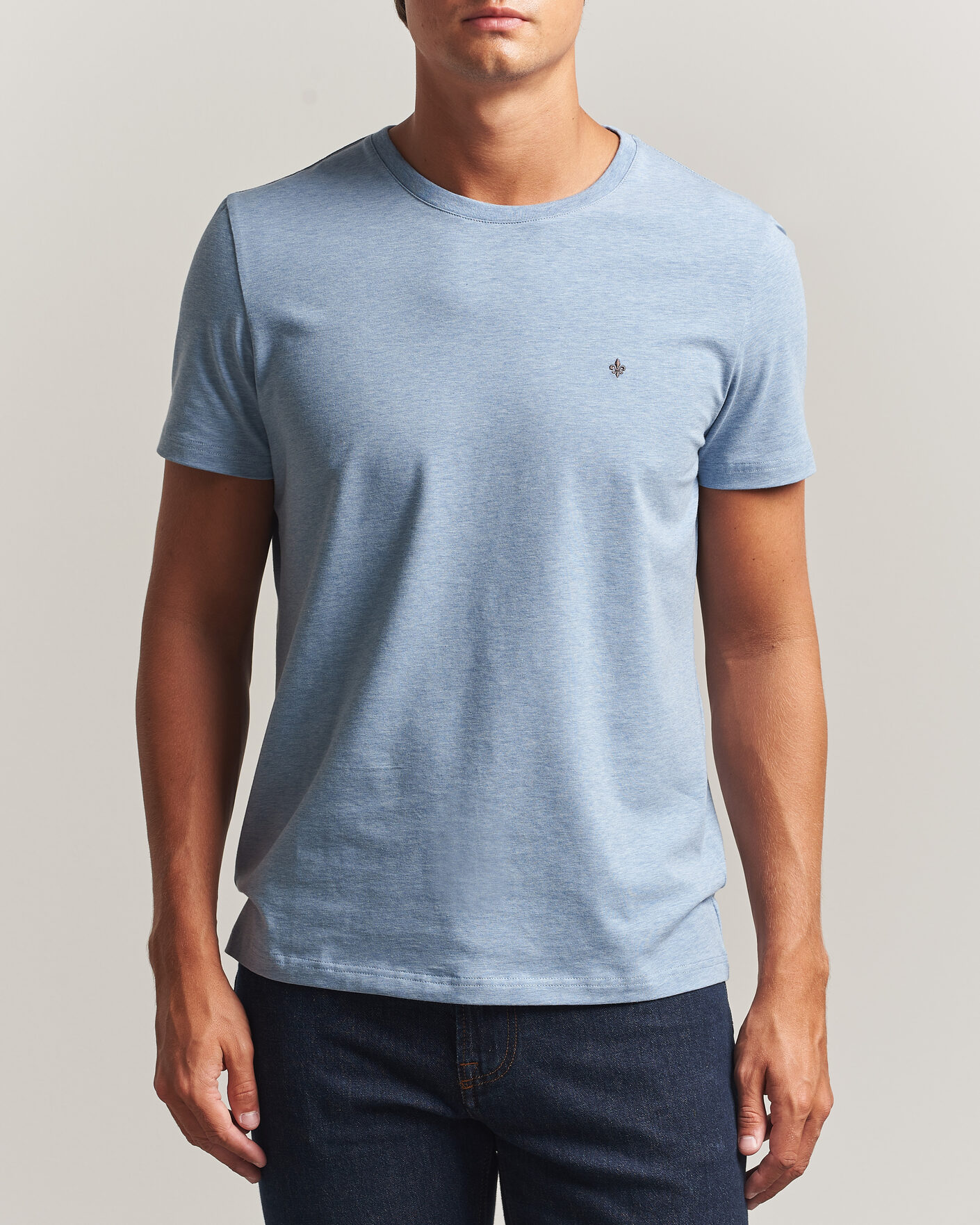 Heren | T-shirts | Morris | James Crew Neck T-Shirt Blue