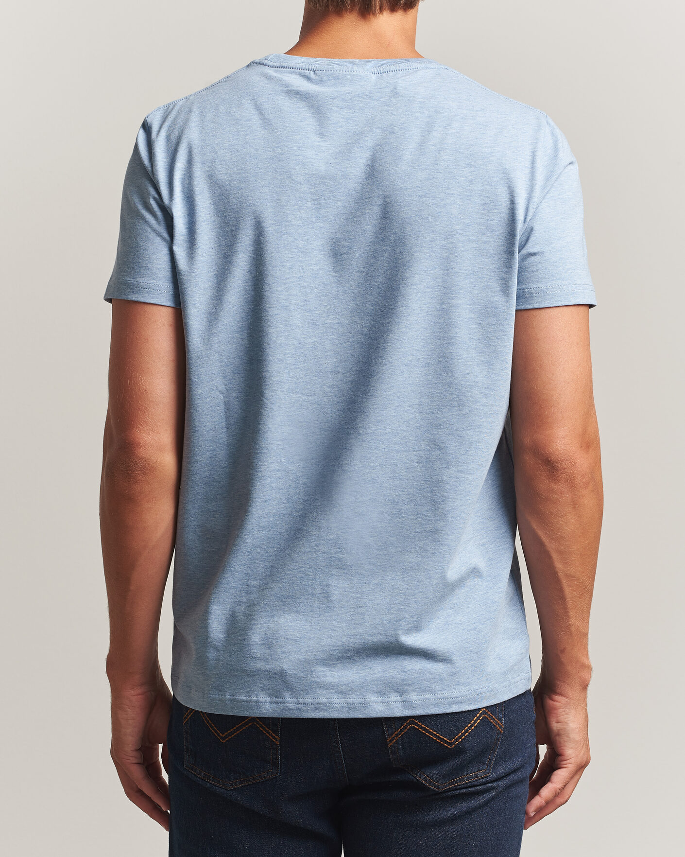 Heren | T-shirts | Morris | James Crew Neck T-Shirt Blue