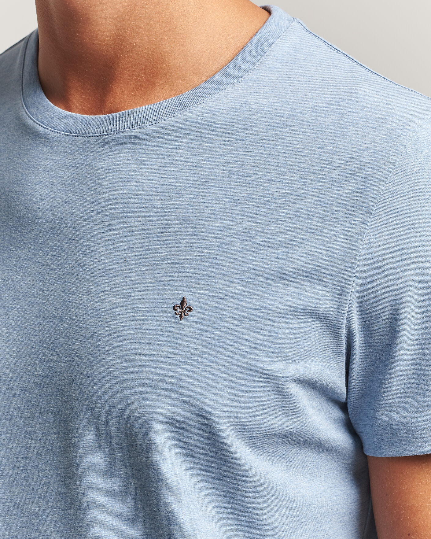 Heren | T-shirts | Morris | James Crew Neck T-Shirt Blue
