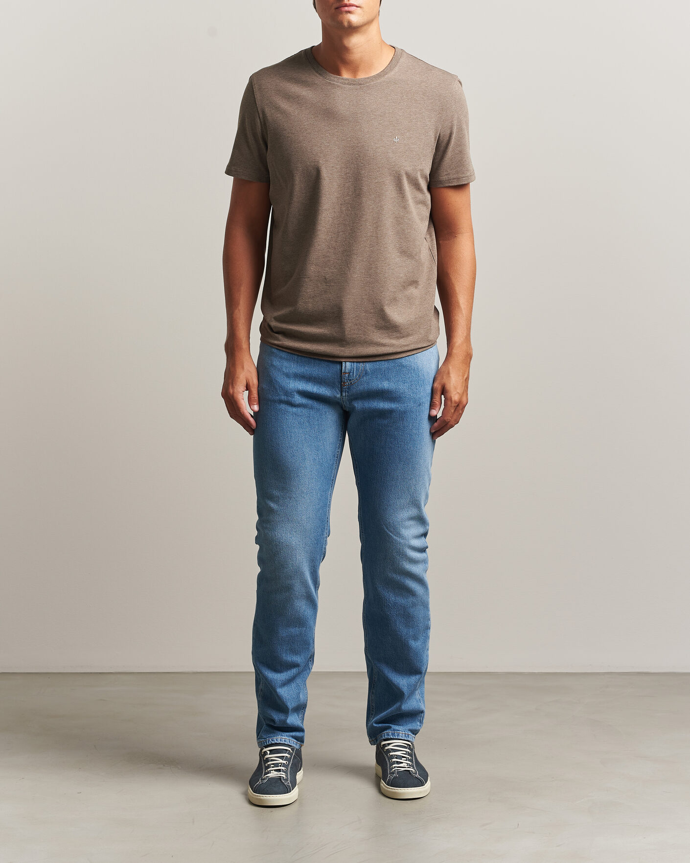 Heren | T-shirts | Morris | James Crew Neck T-Shirt Brown