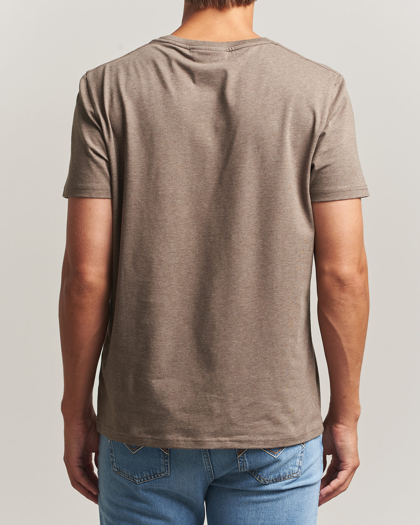 Heren | T-shirts | Morris | James Crew Neck T-Shirt Brown