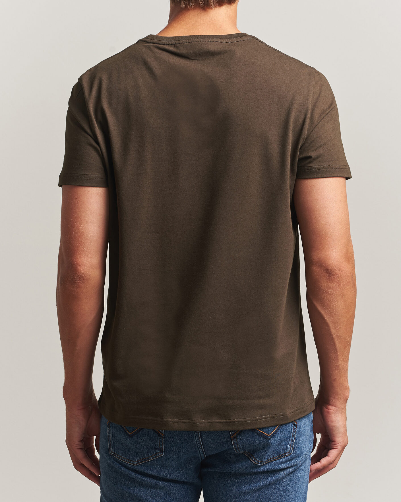 Heren | T-shirts | Morris | James Crew Neck T-Shirt Brown