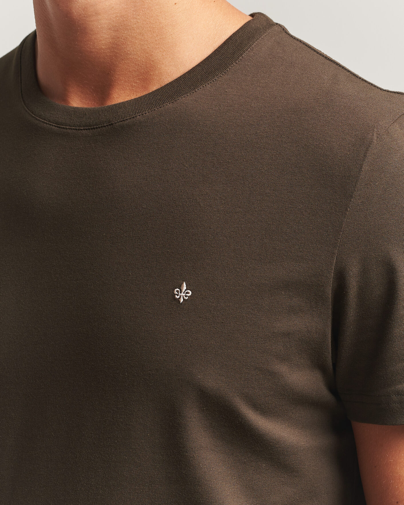 Heren | T-shirts | Morris | James Crew Neck T-Shirt Brown