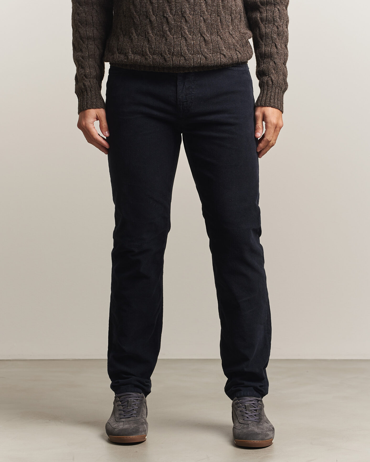 Heren | Broeken | Morris | James Cord 5-Pocket Pants Navy