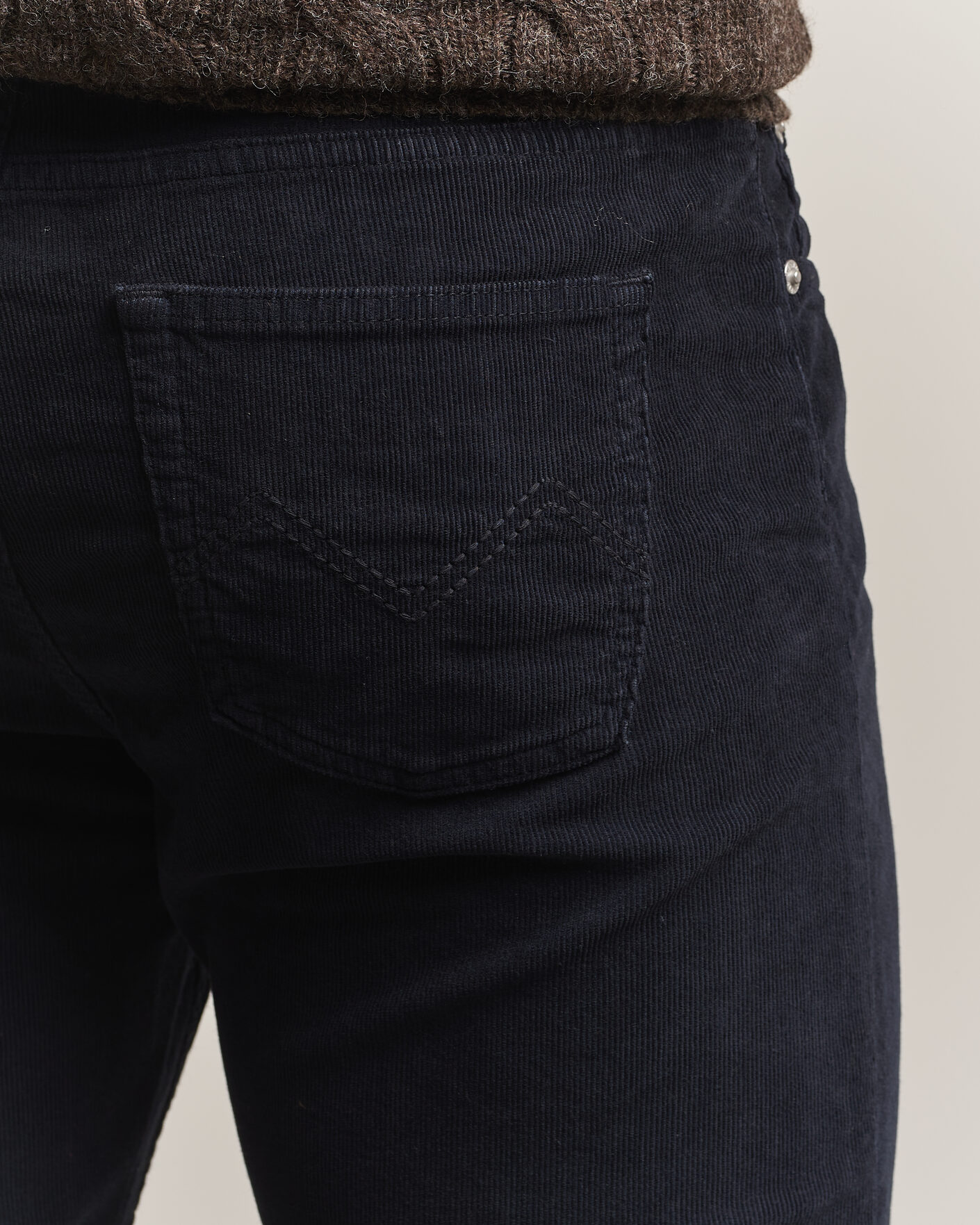 Heren | Broeken | Morris | James Cord 5-Pocket Pants Navy